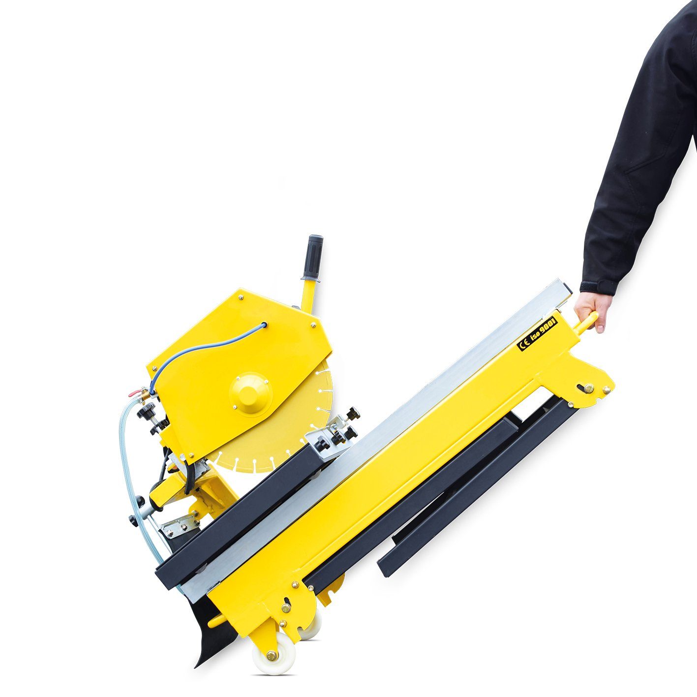 BAMATO Steintrenner STRM-355 Steintrennmaschine 2,2 kW 350mm Diamanttrennscheibe 230V, 45° schwenkbar, 120mm Schnitthöhe, Steinsäge, Kühlung, Fahrwerk