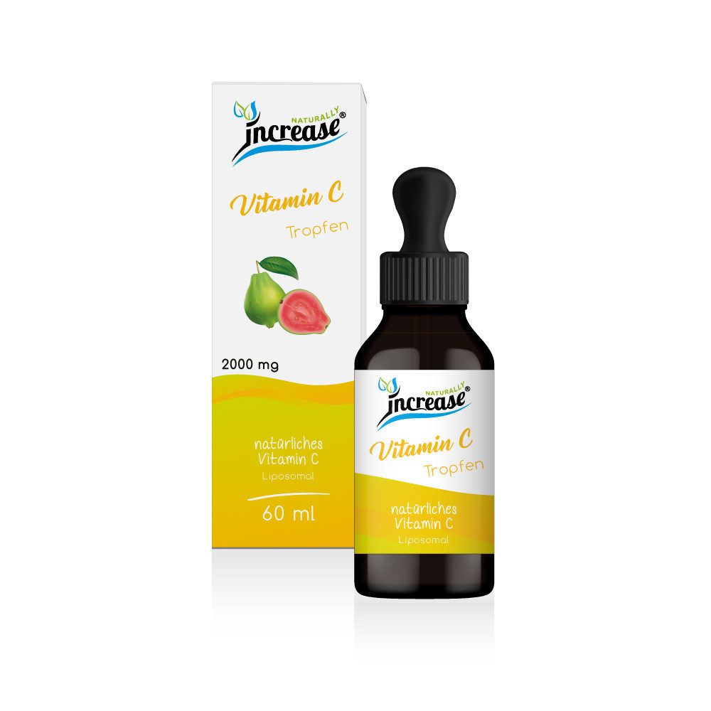 increase NATURALLY Liposomales Vitamin C hochdosiert - 2000mg Vitamin C pro Tag Tropfen, 60 ml