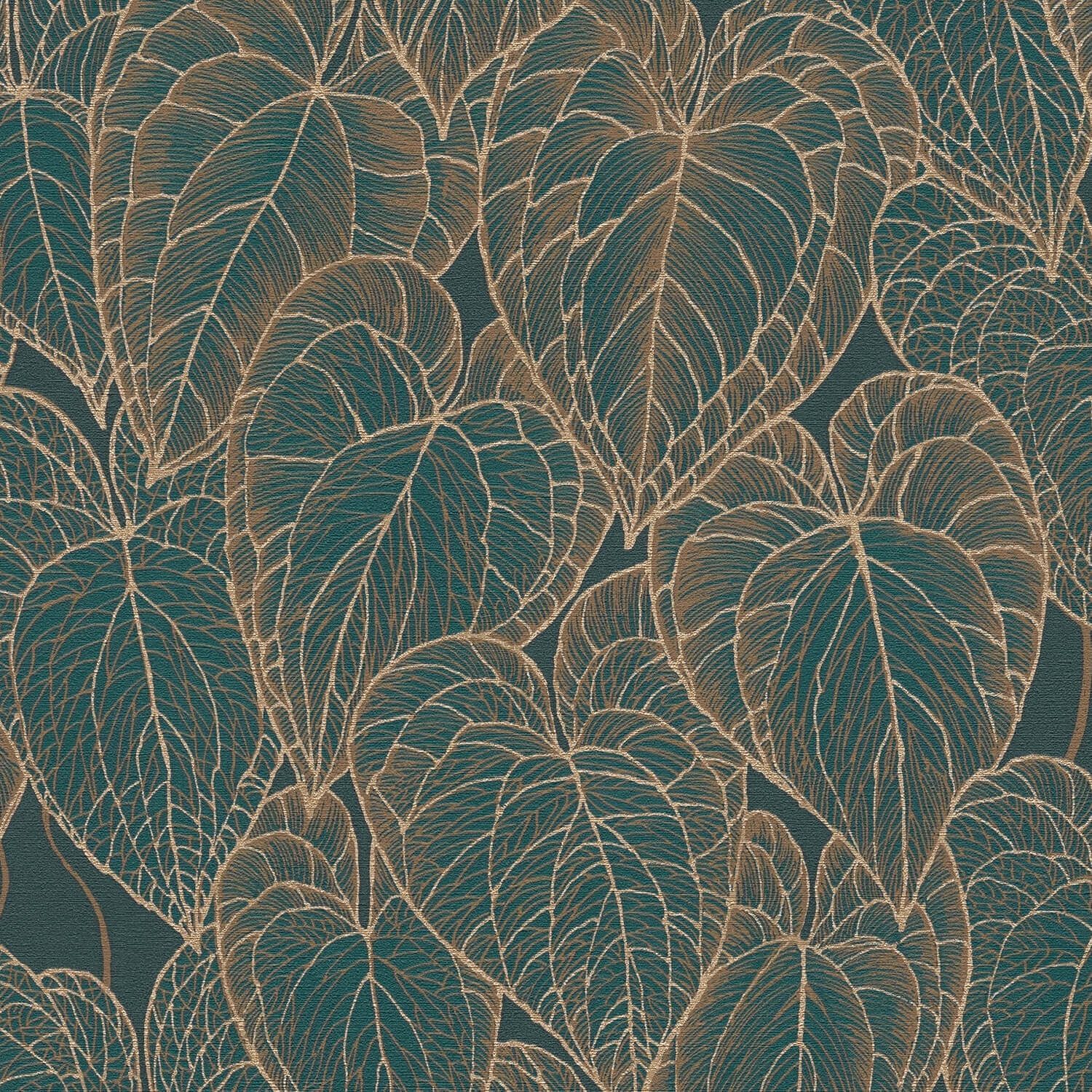 Profhome Vliestapete 781281-GU Natur Tapete schimmernd braun grün 5,33 m2, strukturiert, schimmernd, (1 Rolle, 5.33 qm), heißgeprägte Vliestapete in braun