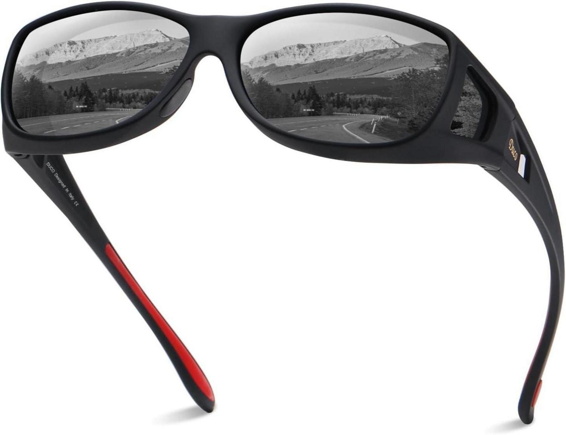 Sonnenbrille Polarisierte Sonnenbrille UV400 Schutz Schwarz Grau Größe M