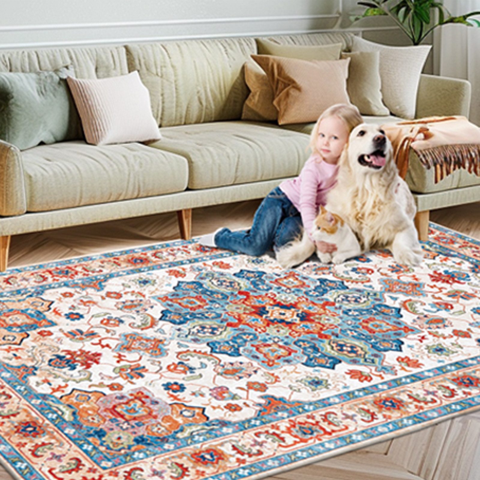 Celya Teppich Rechteckiger Teppich Wohnzimmer,Höhe:5,3 mm,Kurzflor-Wohnzimm günstig online kaufen