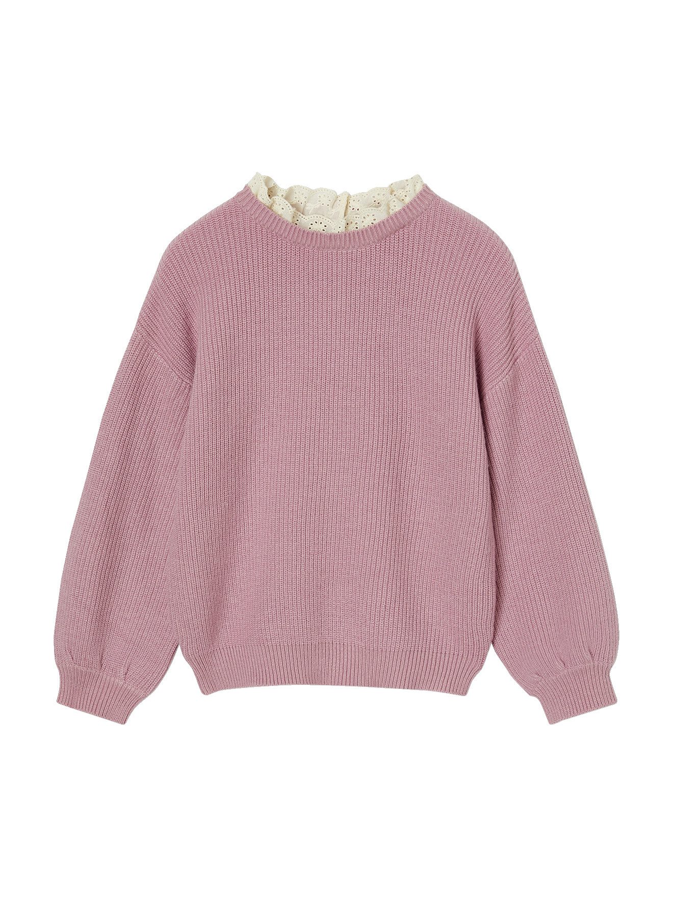 Pullunder Mädchen Pullover mit Volantkragen