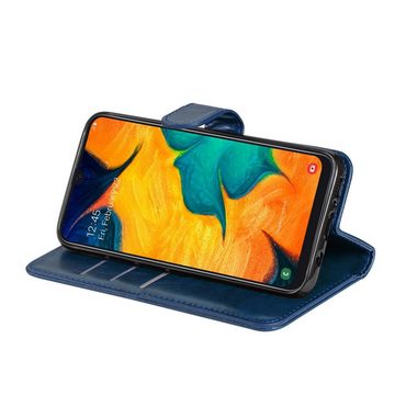 Numerva Smartphone-Hülle Bookstyle Wallet für Samsung Galaxy A30, Handy Tasche Schutz Hülle Etui Flip Cover