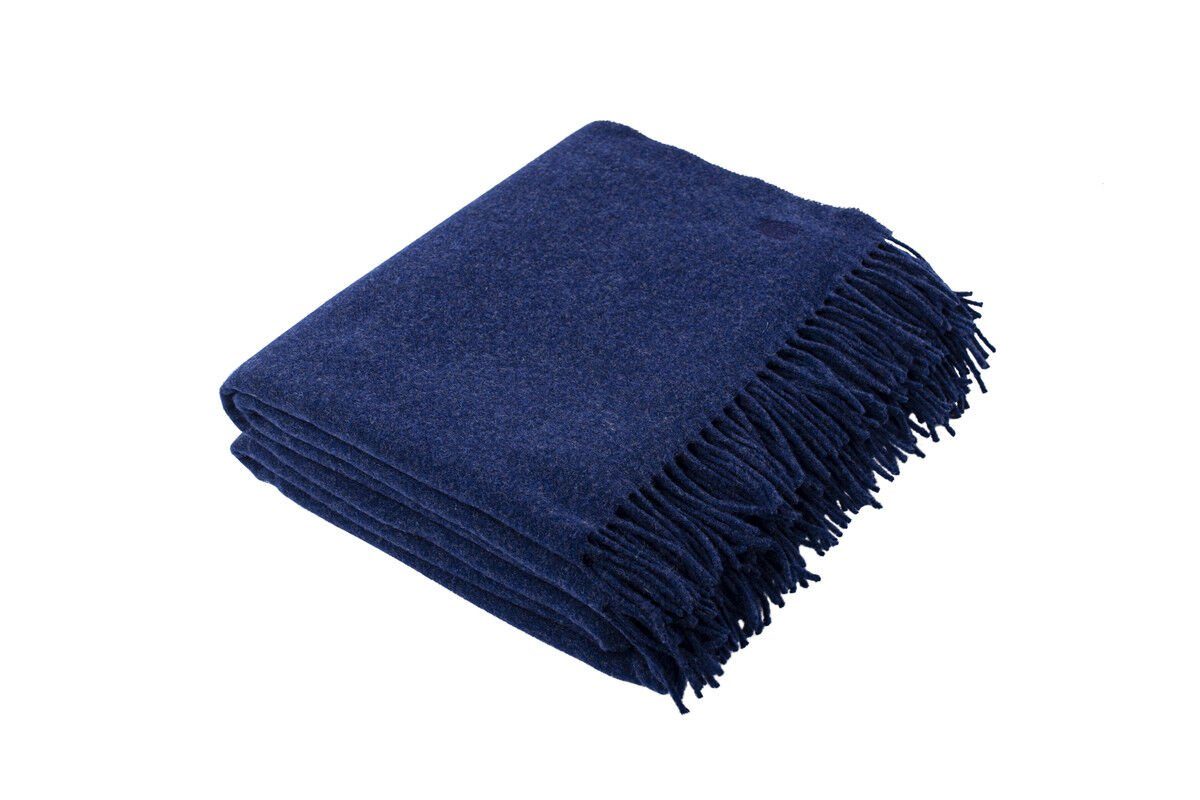 Lambswool, aus 1828 navy Since Schurwolle Plaid zoeppritz,