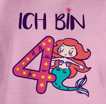 Shirtracer T-Shirt Ich bin vier Meerjungfrau 4. Geburtstag