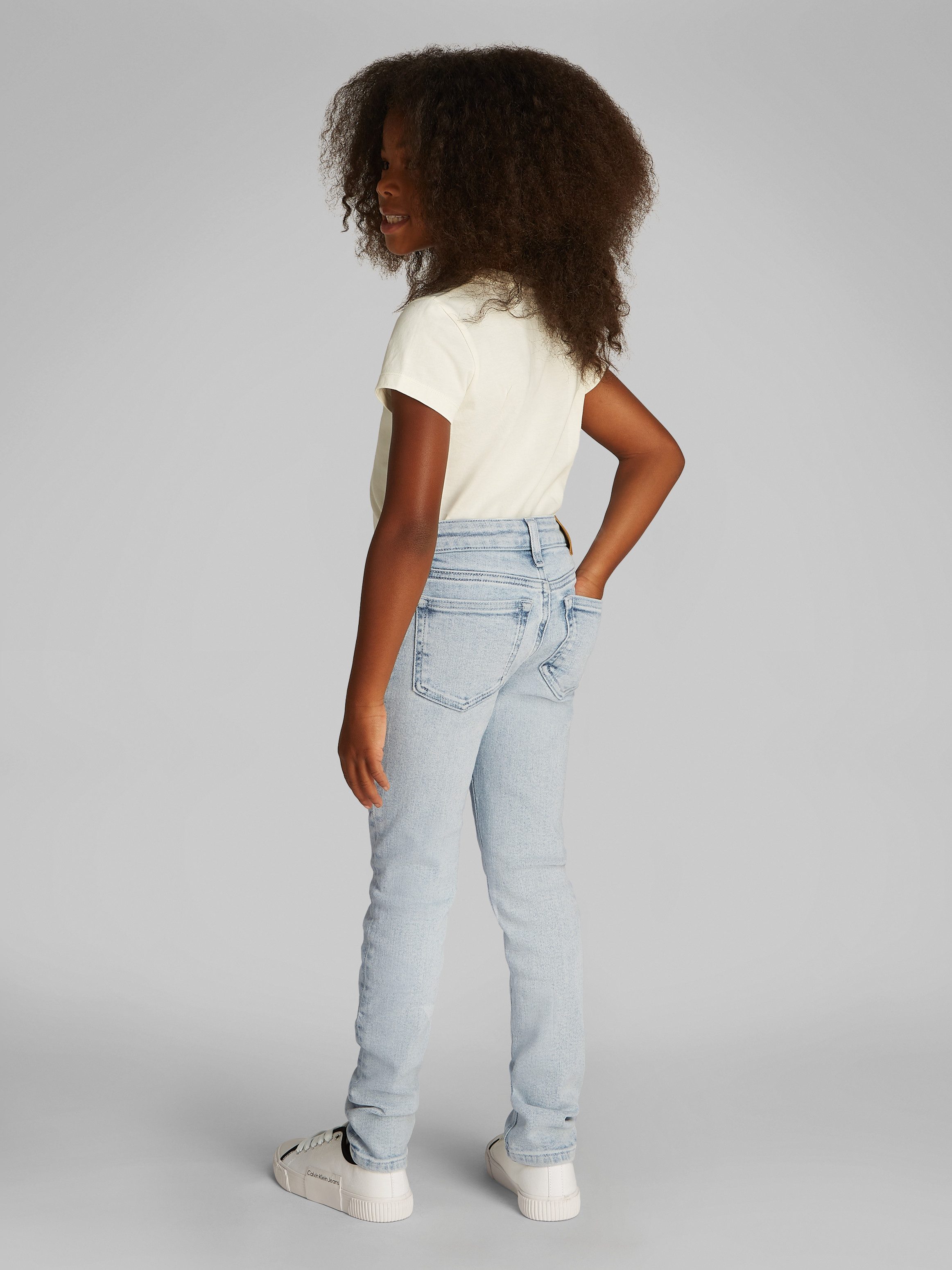 Calvin Klein Jeans Skinny-fit-Jeans MR SKINNY DENIM CLEAN BLUE STR in heller Waschung