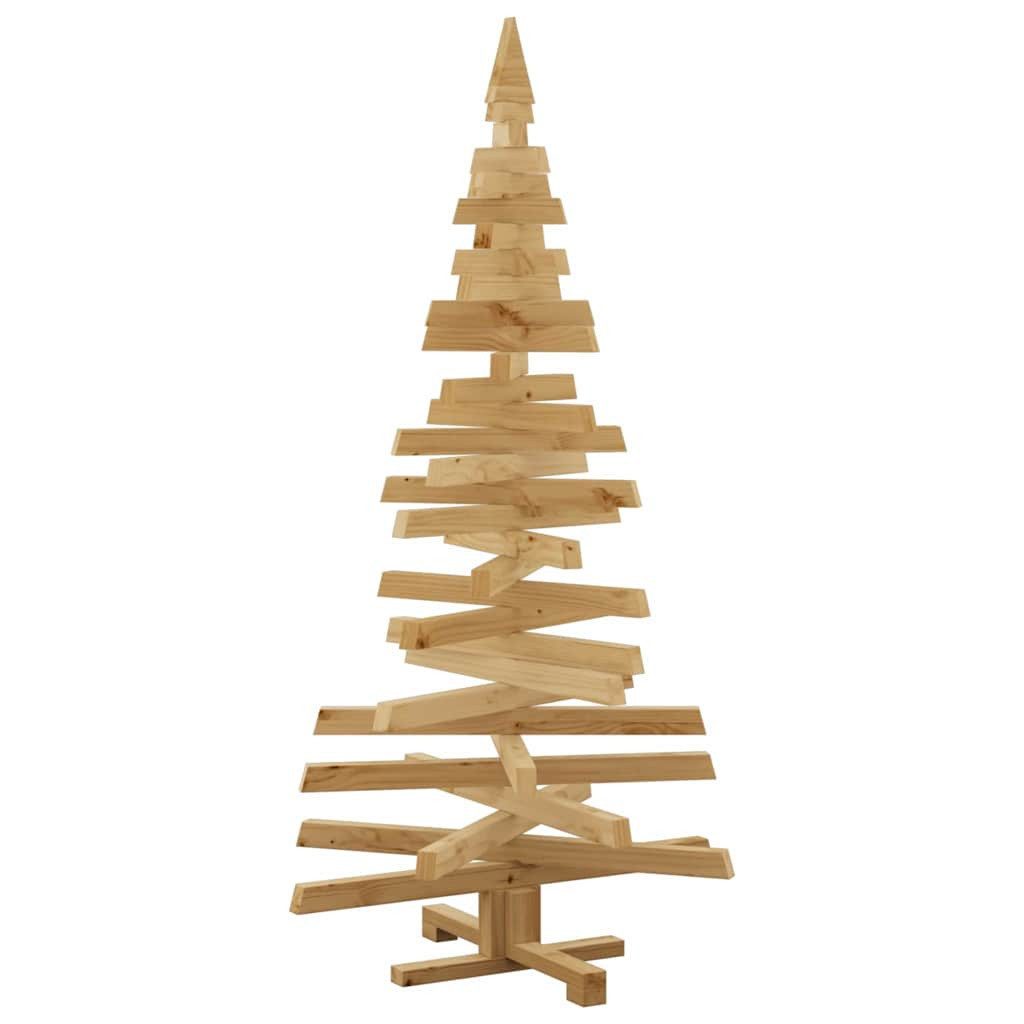vidaXL Künstlicher Weihnachtsbaum Weihnachtsbäume mit Ständer Braun 150 cm Massivholz Kiefer