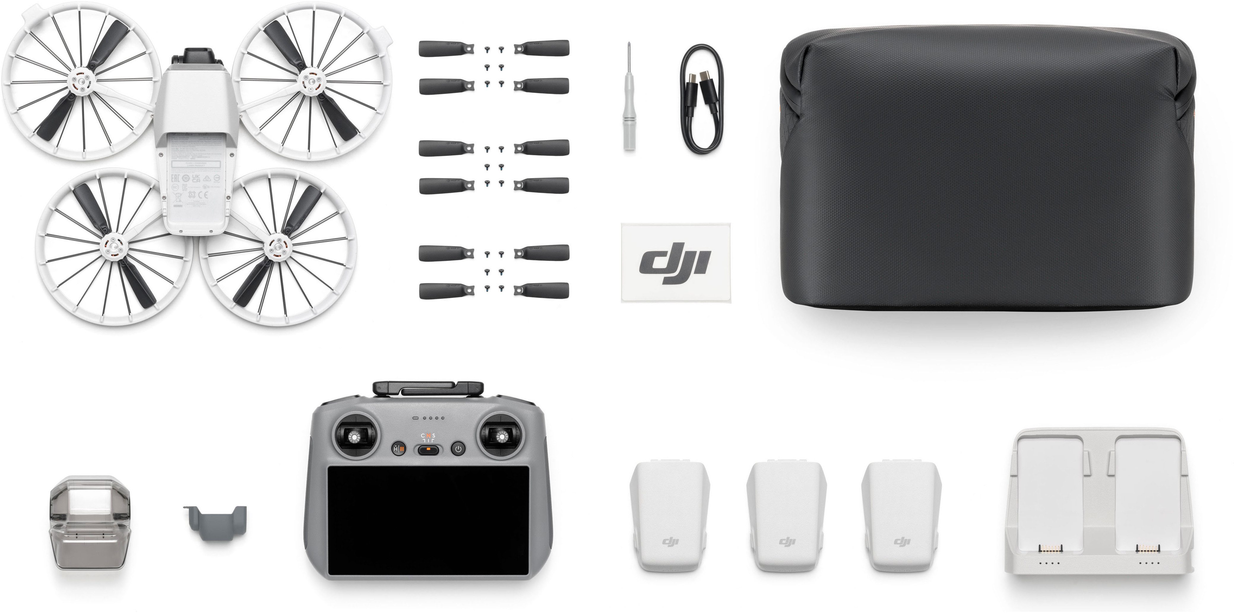DJI Flip Fly More Combo Drohne (4K Ultra HD, DJI RC 2 Fernsteuerung, 3 Akkus, Ladestation und Umhängetasche) – Bild 4 von 5