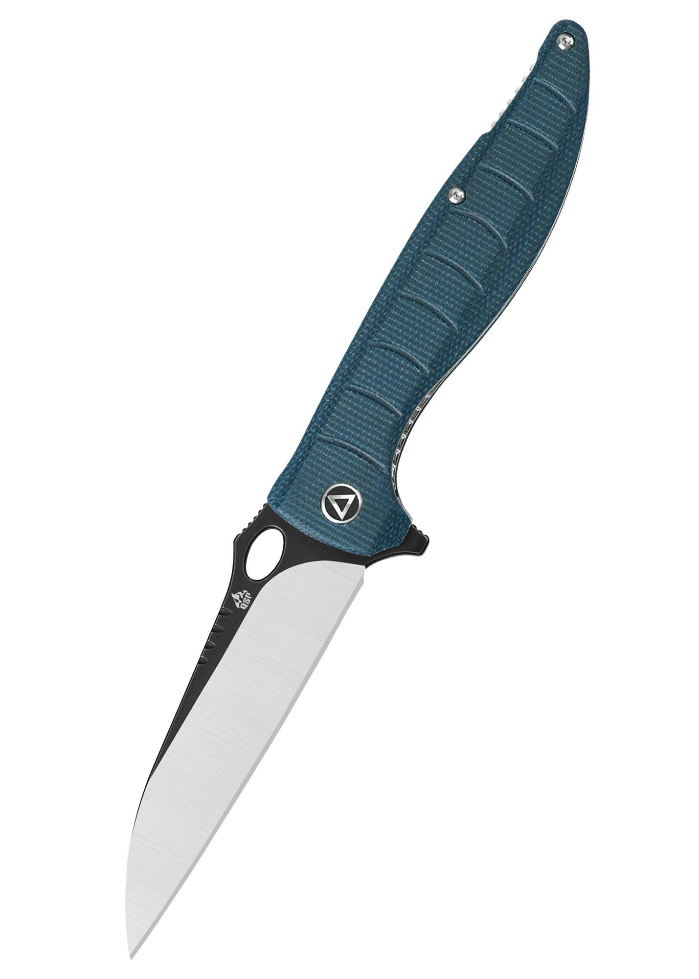 Taschenmesser QSP QS117-C Locust, 154CM Klinge, blauer Micarta Griff