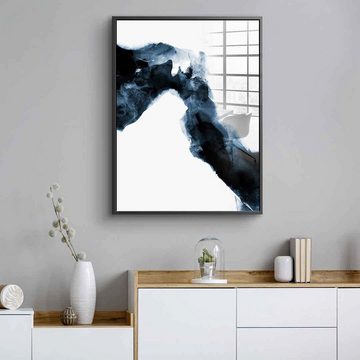DOTCOMCANVAS® Acrylglasbild History - Acrylglas, Acrylglasbild weiß schwarz moderne abstrakte Kunst Druck Wandbild