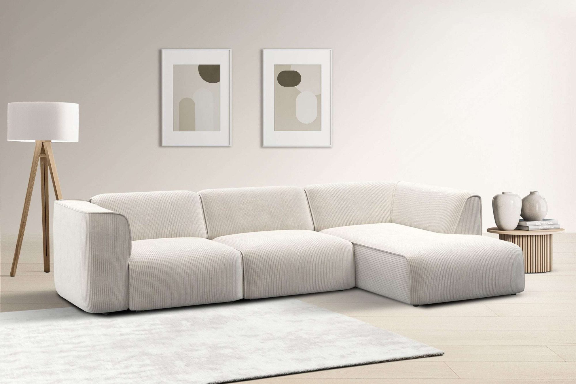 Ecksofa Merid L-Form, jederzeit durch Module erweiterbar, B/T/H: 295/162/70 cm