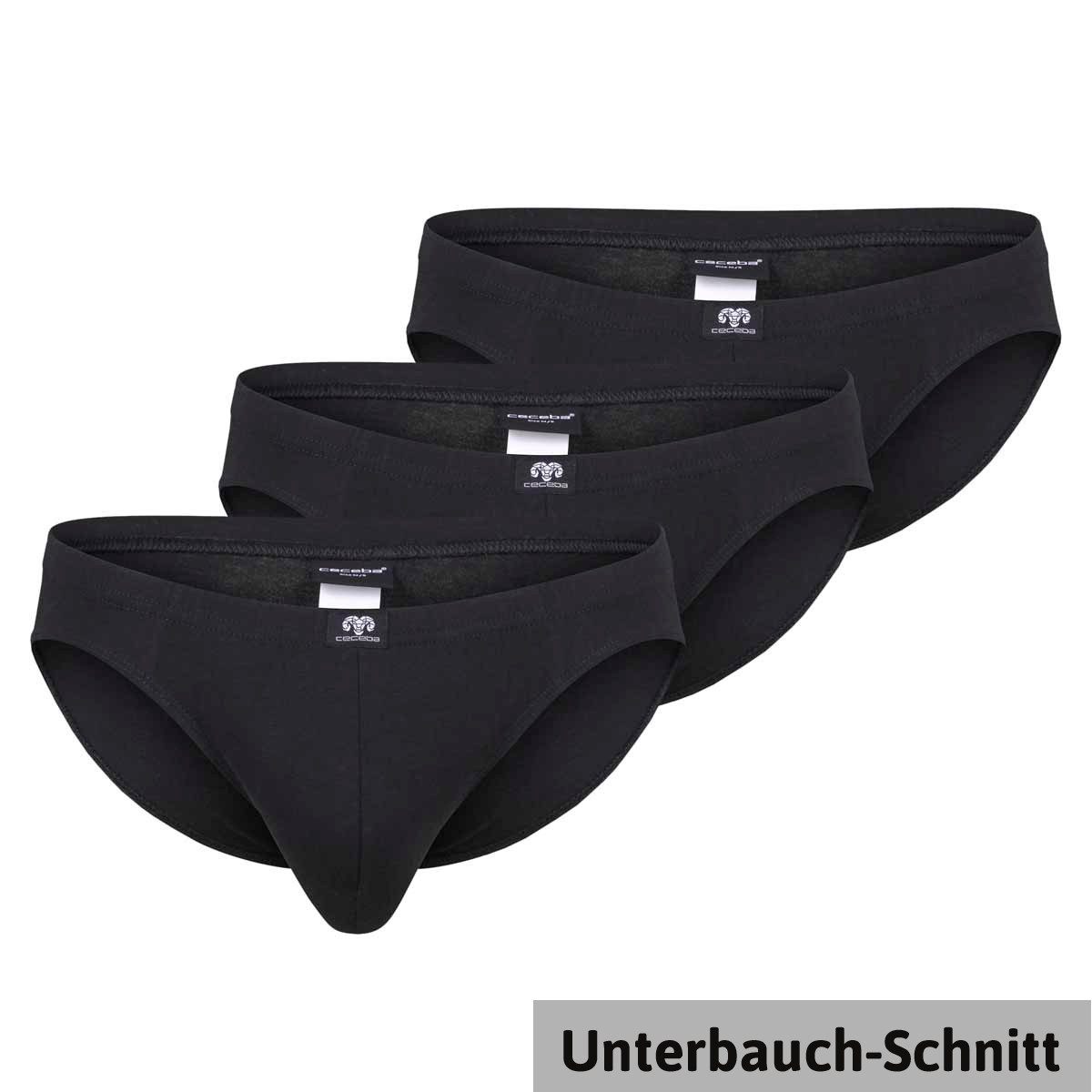 CECEBA Slip Ceceba 3er-Pack Unterbauch-Stretch XXL schwarz (Packung, 3-St., 3er-Pack)