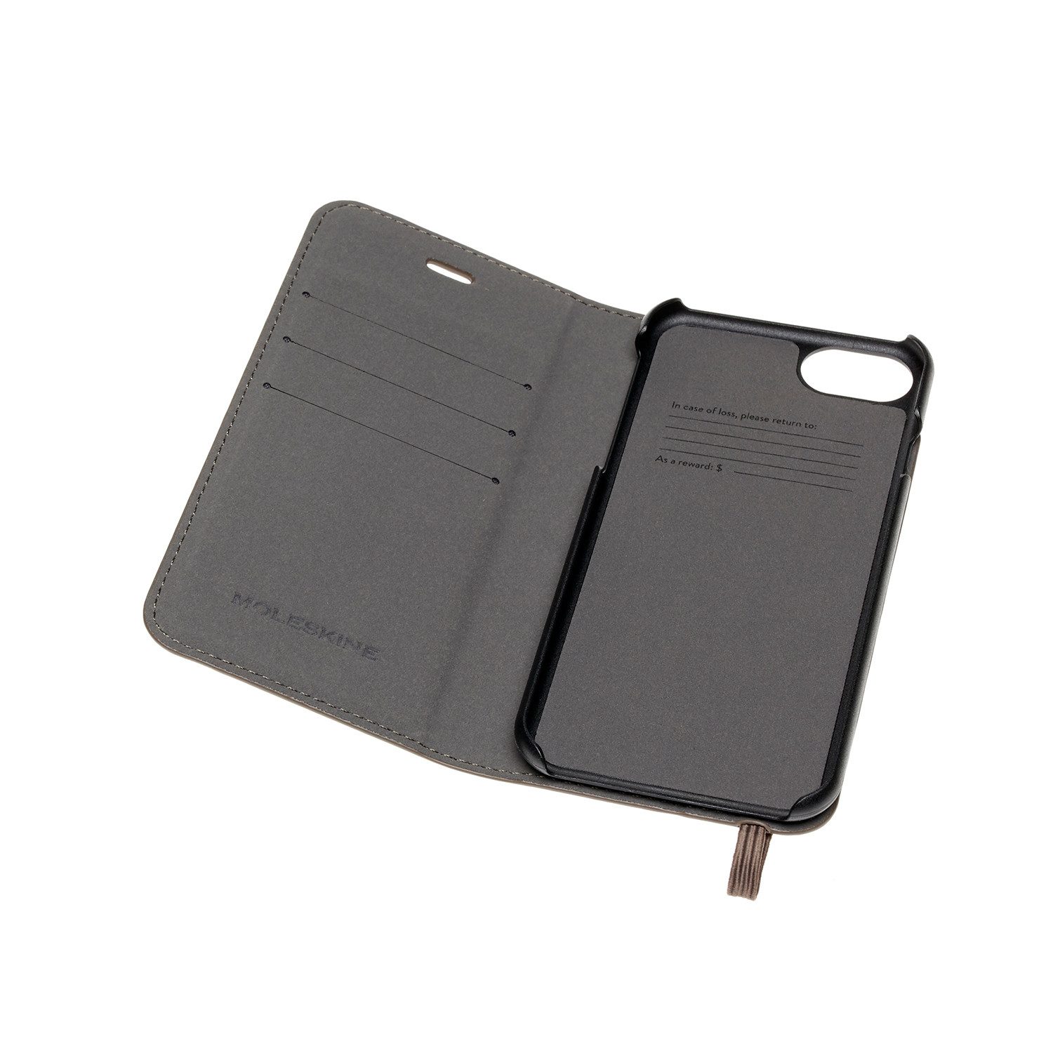 MOLESKINE Smartphonetasche, Klassische Tasche für Iphone 6/6S/7/8 - mit Standfunktion - Erdbraun