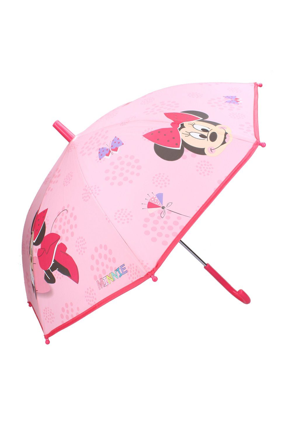 2024 neues Modell Disney Minnie Mouse Mini Kinder Mädchen Stockregenschirm Stock-Schirm Maus Kuppelschirm