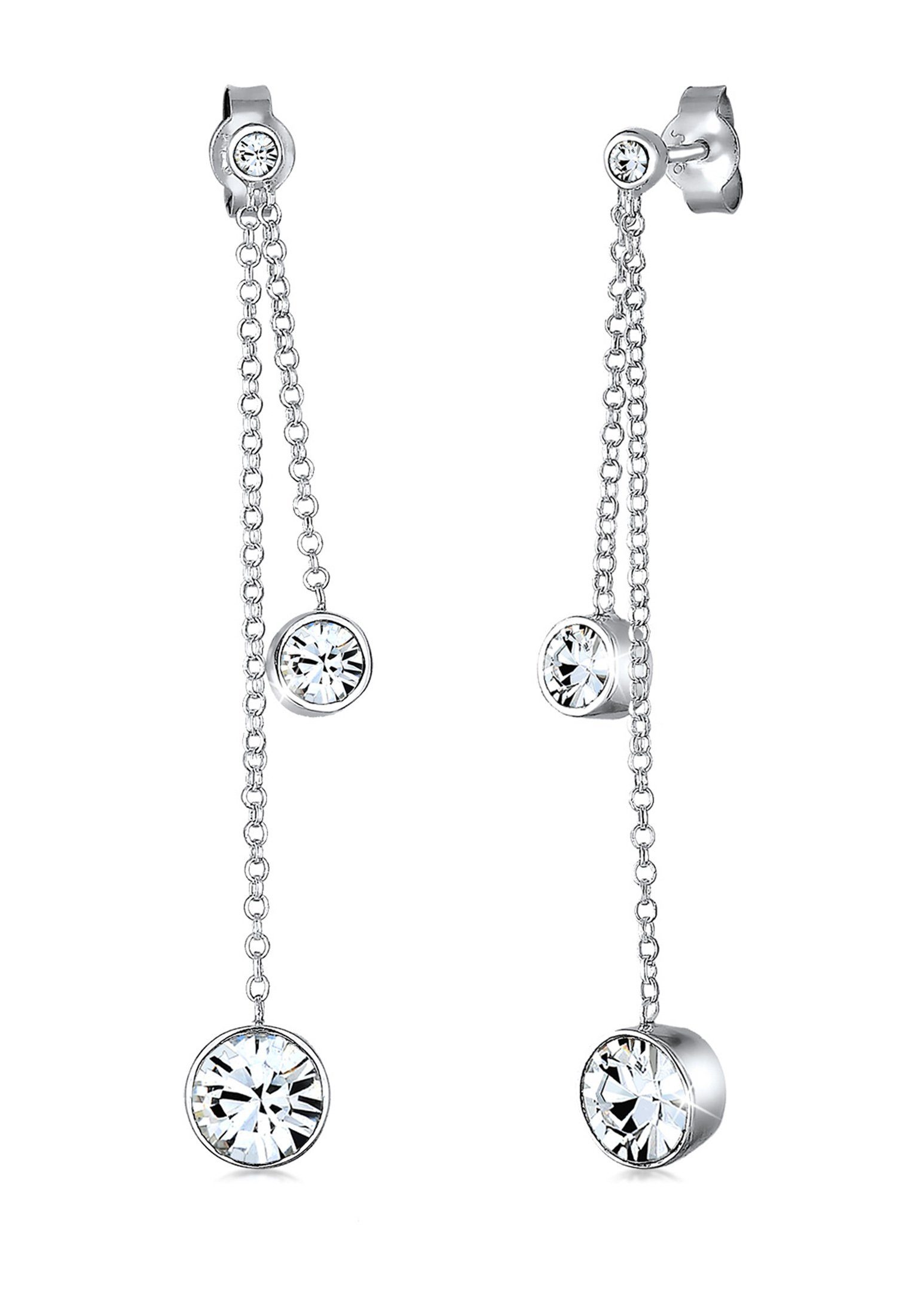 Elli Paar Ohrhänger Kristalle Funkelnd Elegant 925 Silber