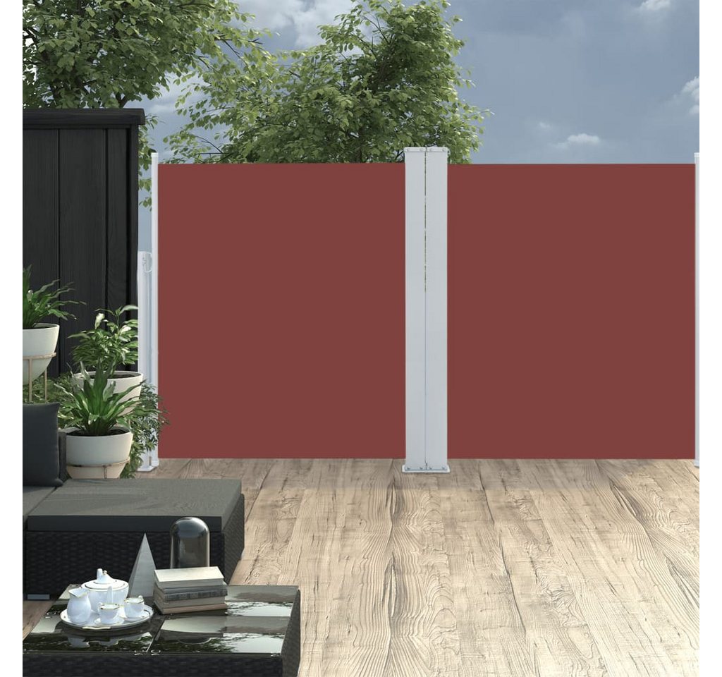 Thumbnail - vidaXL Seitenmarkise Ausziehbare Seitenmarkise Braun 140 x 600 cm
