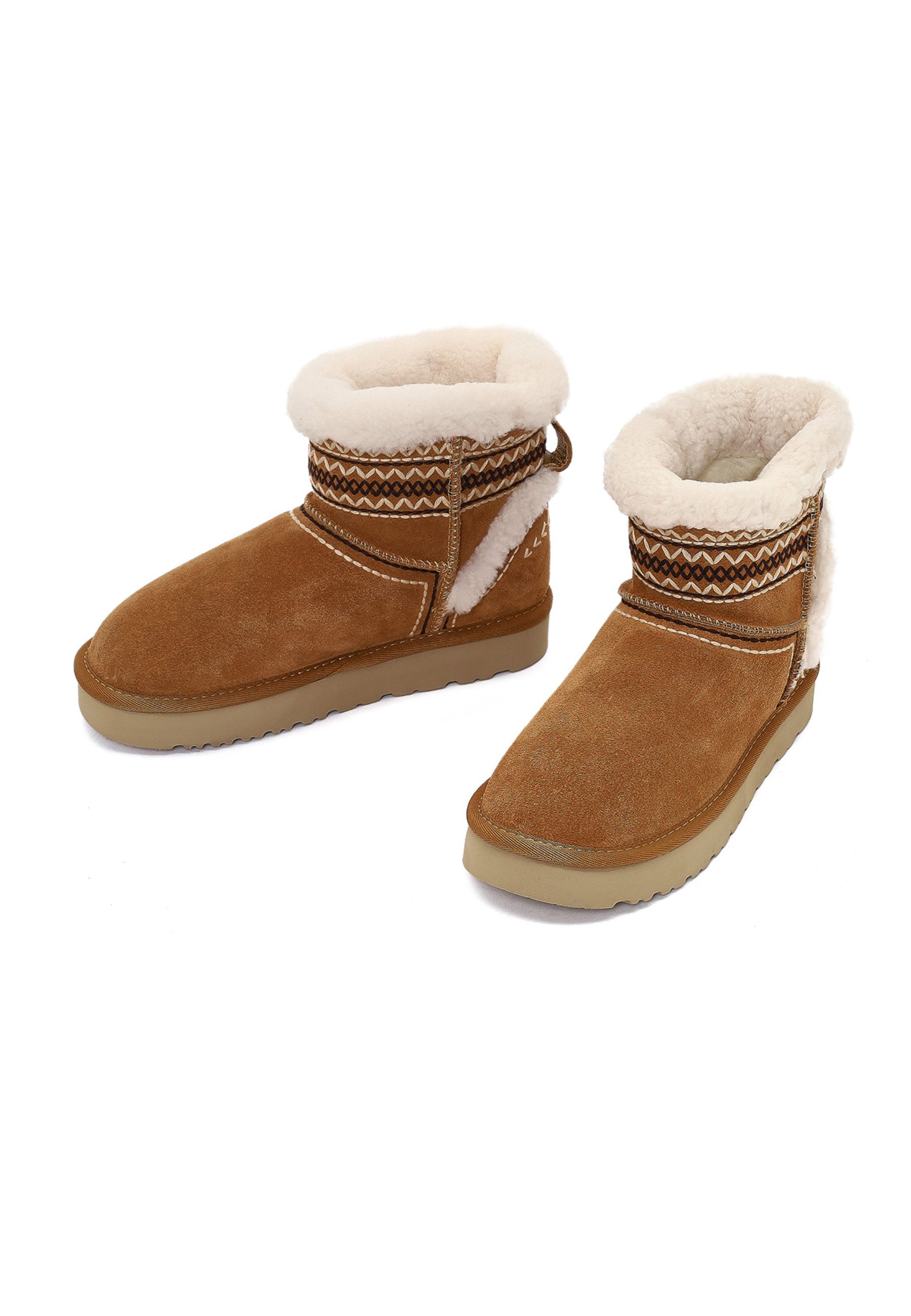 Derimod Teddy-Stiefel aus Veloursleder Ankleboots