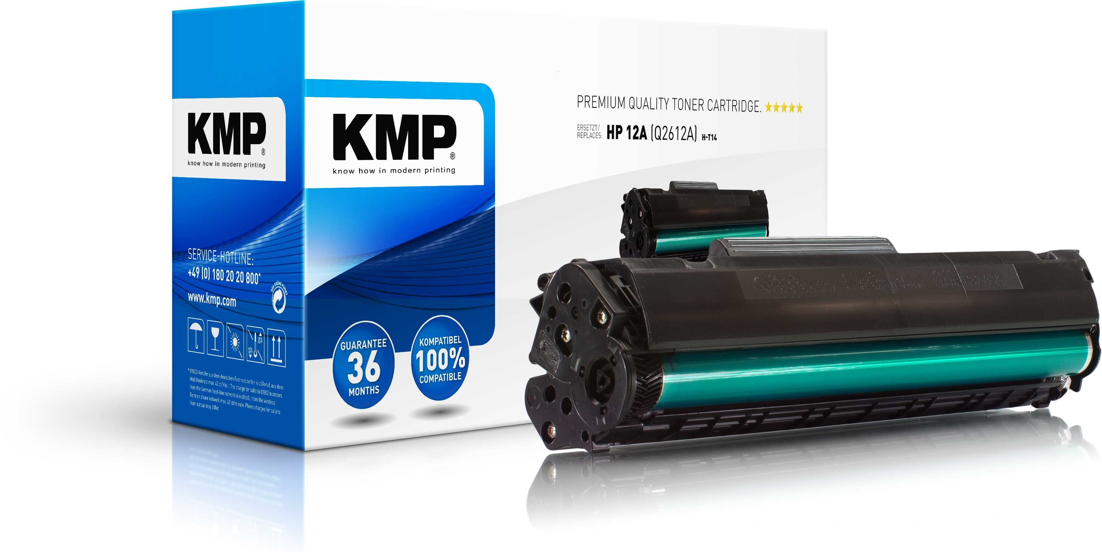 KMP Tonerkartusche 1 Toner H-T14 ERSETZT HP 12A - black, (1-St)