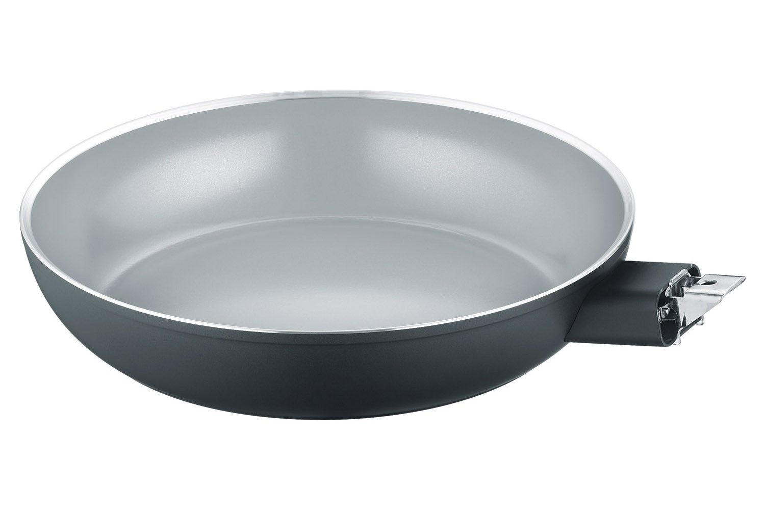 Berndes Bratpfanne B.PERFECT, Ø 20 cm, Schwarz, Weiß, Induktion, Aluminium, Stielgriff separat erhältlich, Antihaft-Quarzversiegelung