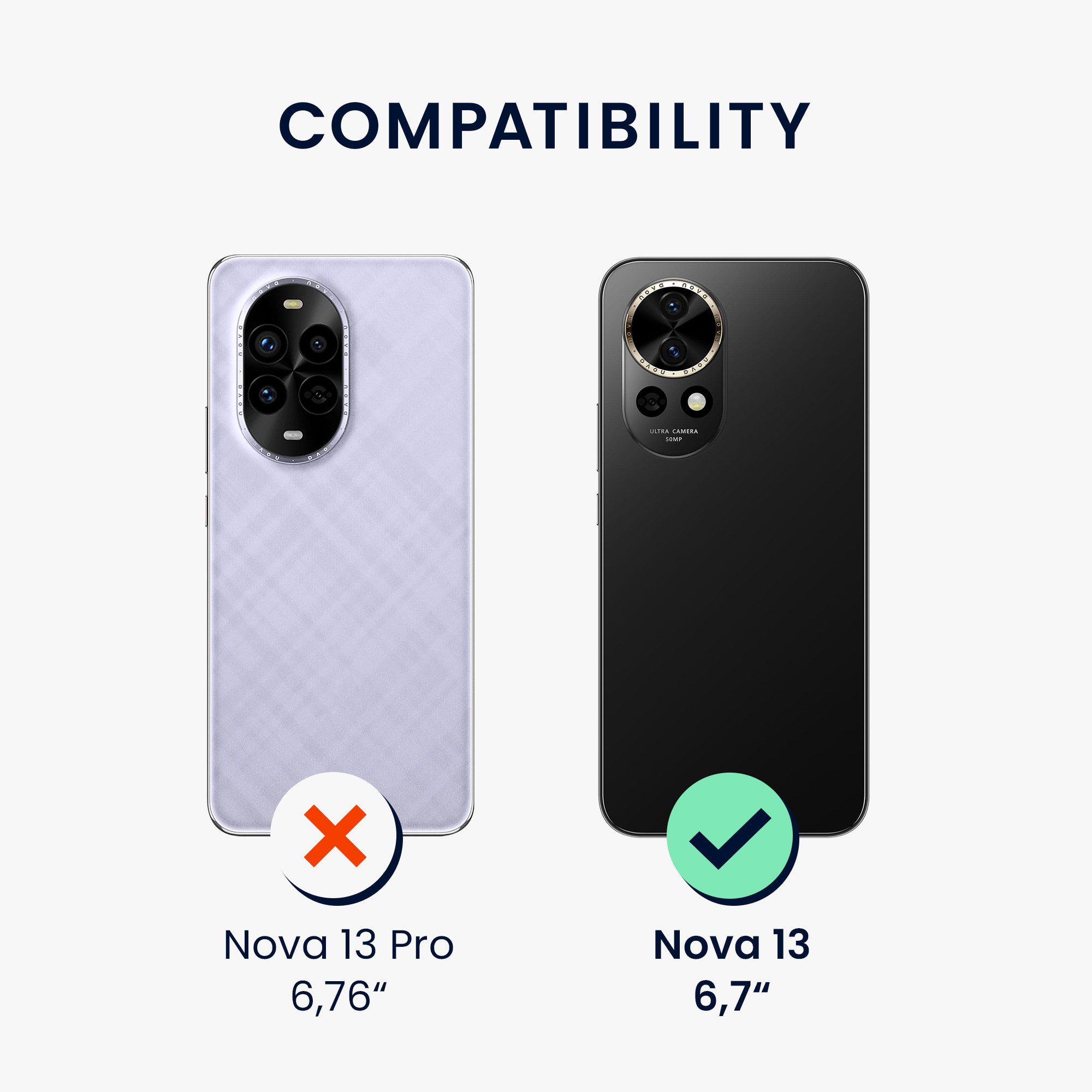 kwmobile Handyhülle Handyhülle für Huawei Nova 13 Hülle, Weiches Handy Silikon Case - Schutzhülle Cover