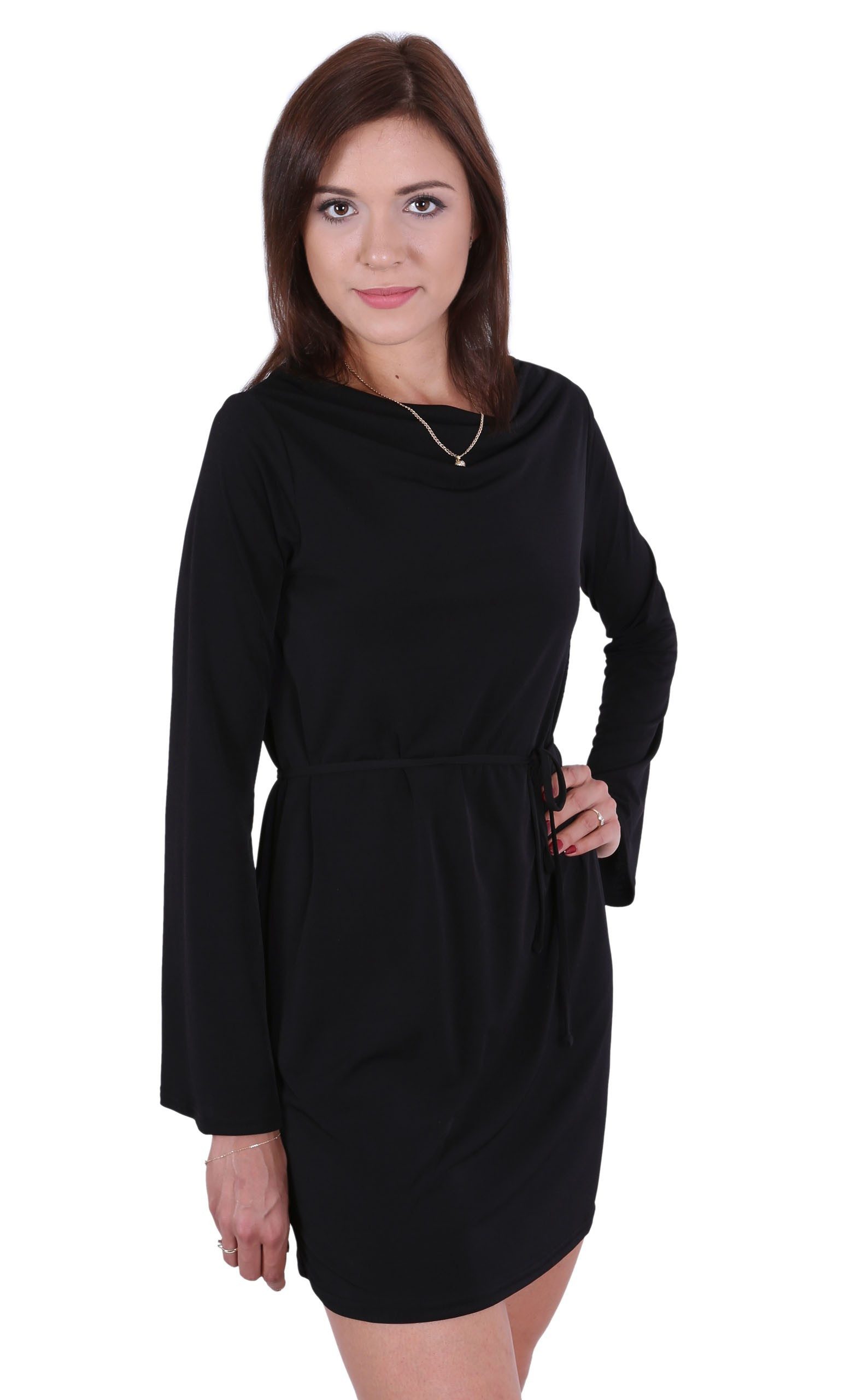 Sarcia.eu Minikleid John Zack das kleine Schwarze mit langen Ärmel M-L