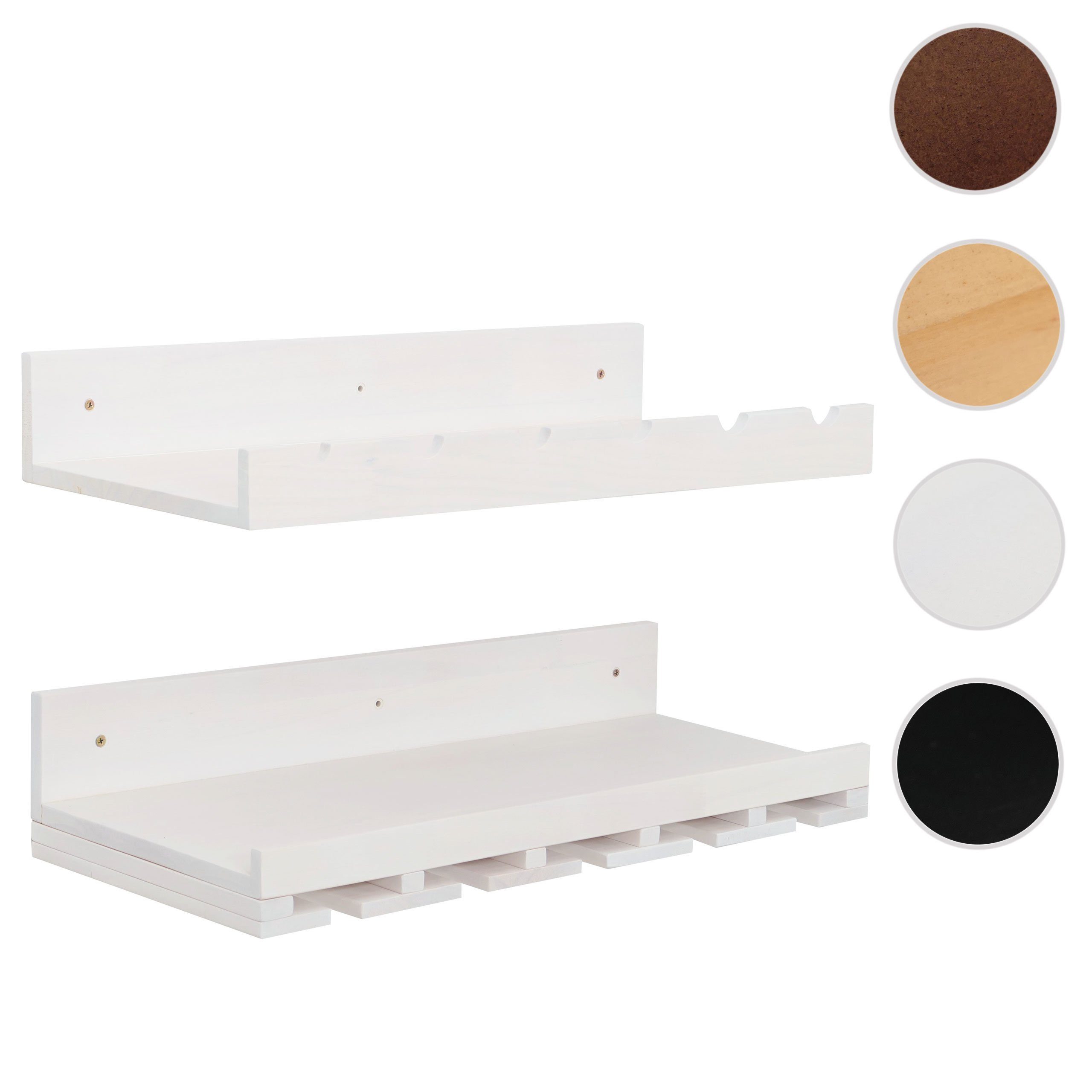 MCW Weinregal MCW-P22, Set, 2-teiliges Wandregal-Set: Ein Regal für Weinflaschen, eines für Gläser