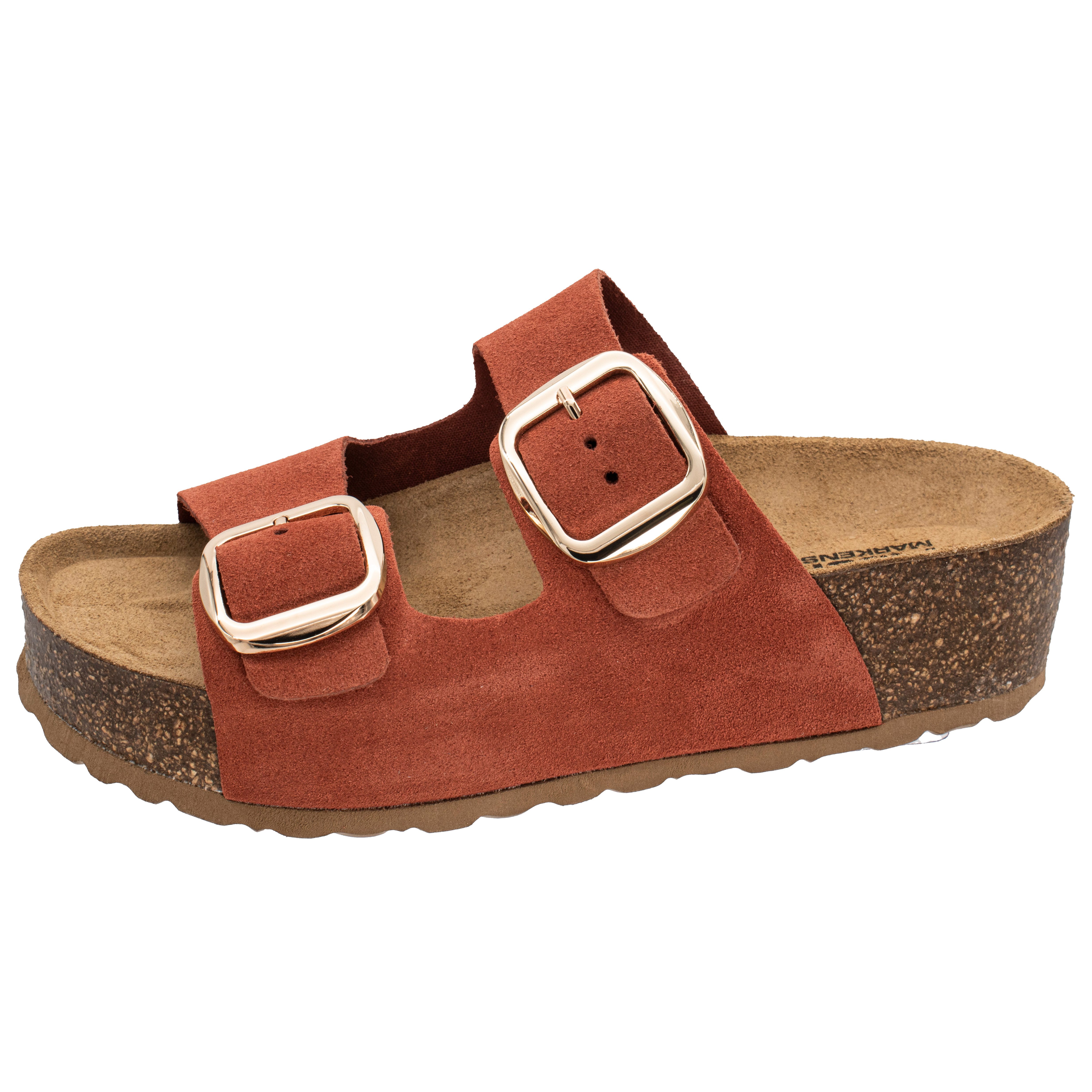 Fischer-Markenschuh Aurelia Pantolette mit Plateau, aus Veloursleder, ergon günstig online kaufen