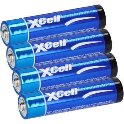 XCell XCell 4er Folie LR03 Micro Super Alkaline Batterie AAA Batterie