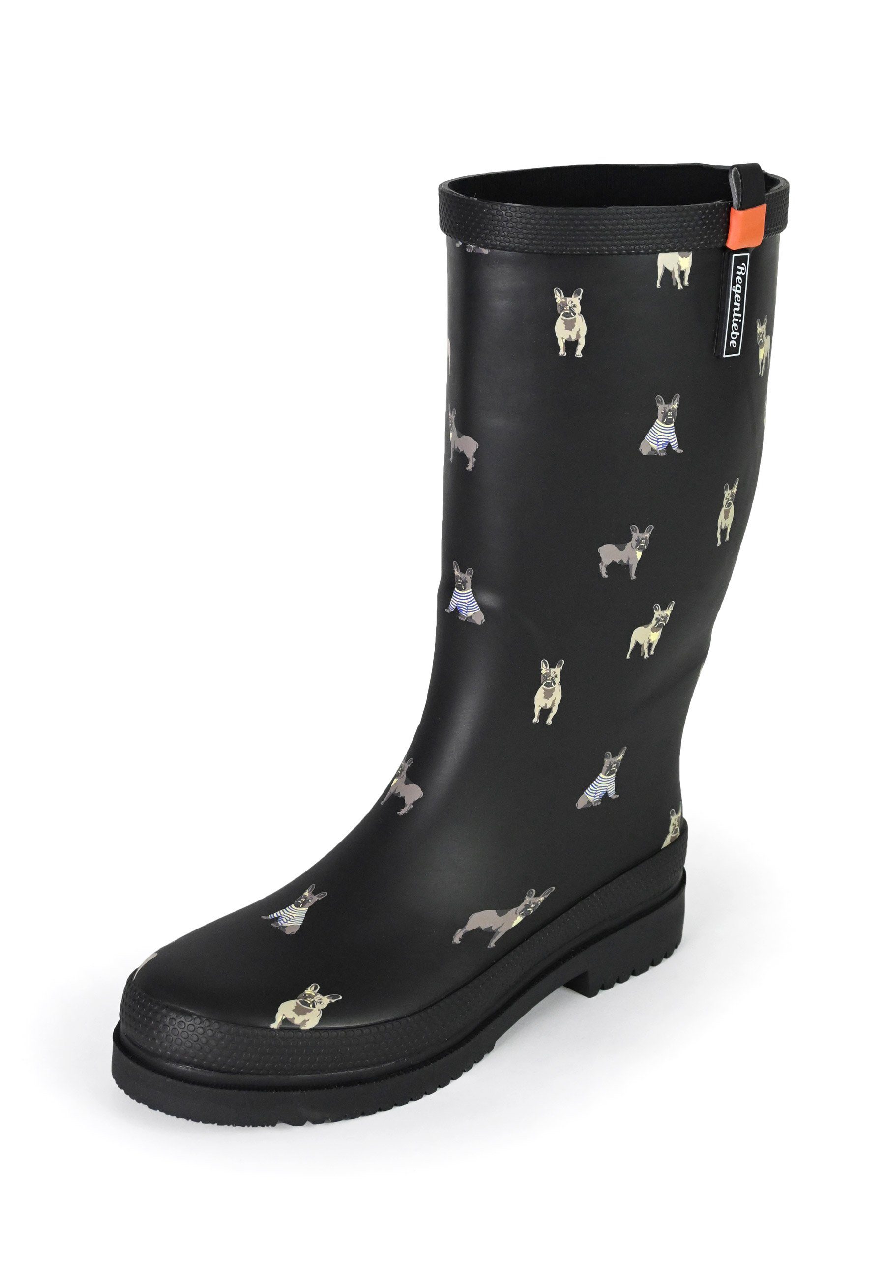 Regenliebe Waldi Mops High Gummistiefel Langschaft günstig online kaufen