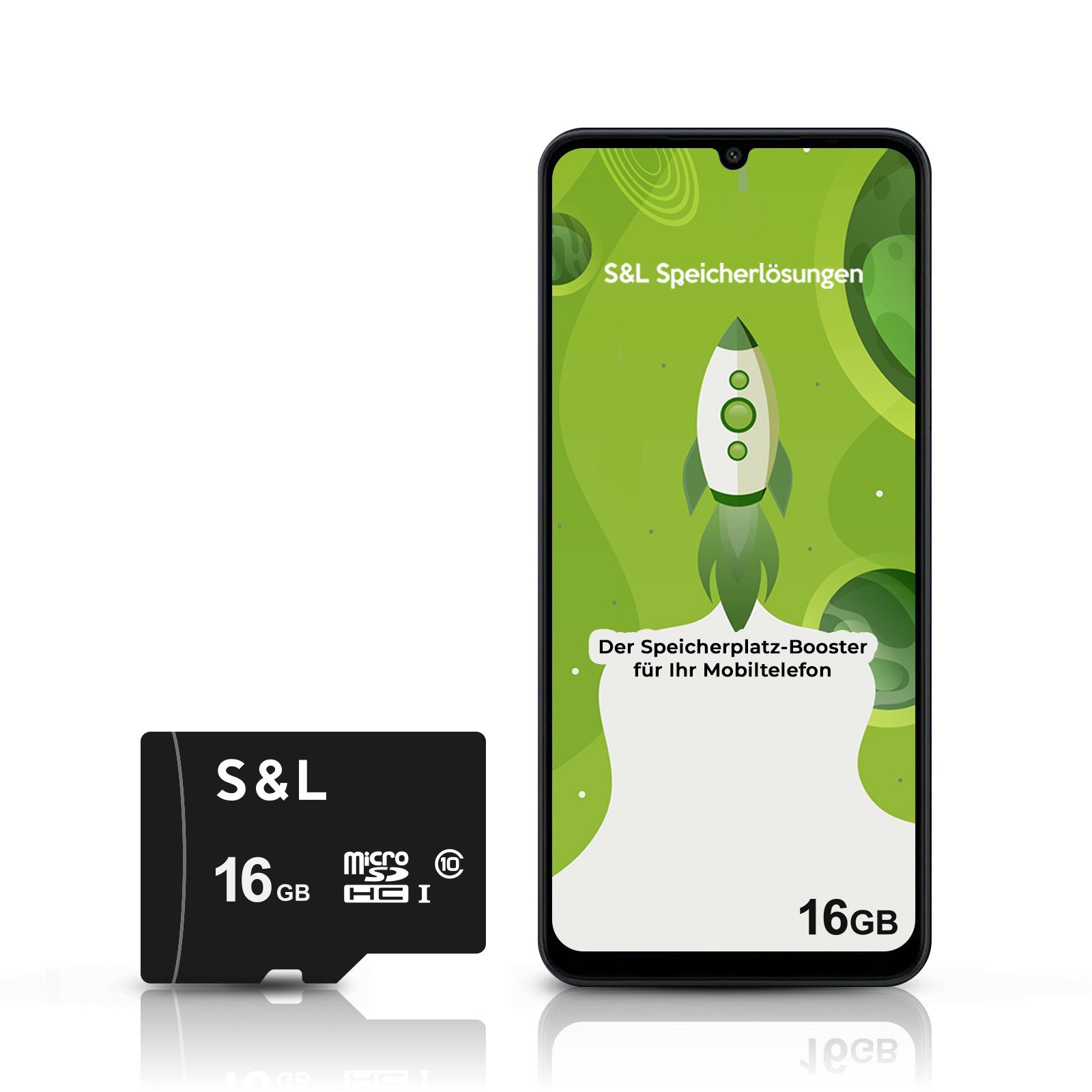 Tec-Expert microSD Karte S&L für Samsung Galaxy M15 Speicherkarte (16 GB, Class 10, microSDHC)