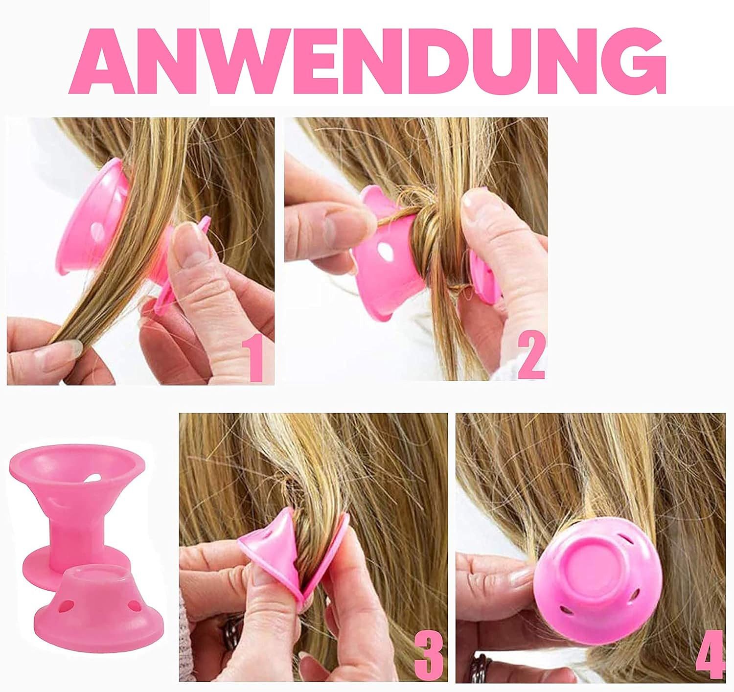 Dilara Lockenwickler 40 Stück aus Silikon - Wickler zum Locken machen ohne Hitze über Nacht, 40 tlg., Premium-Silikon – Schonendes Styling ohne Hitze & Spliss