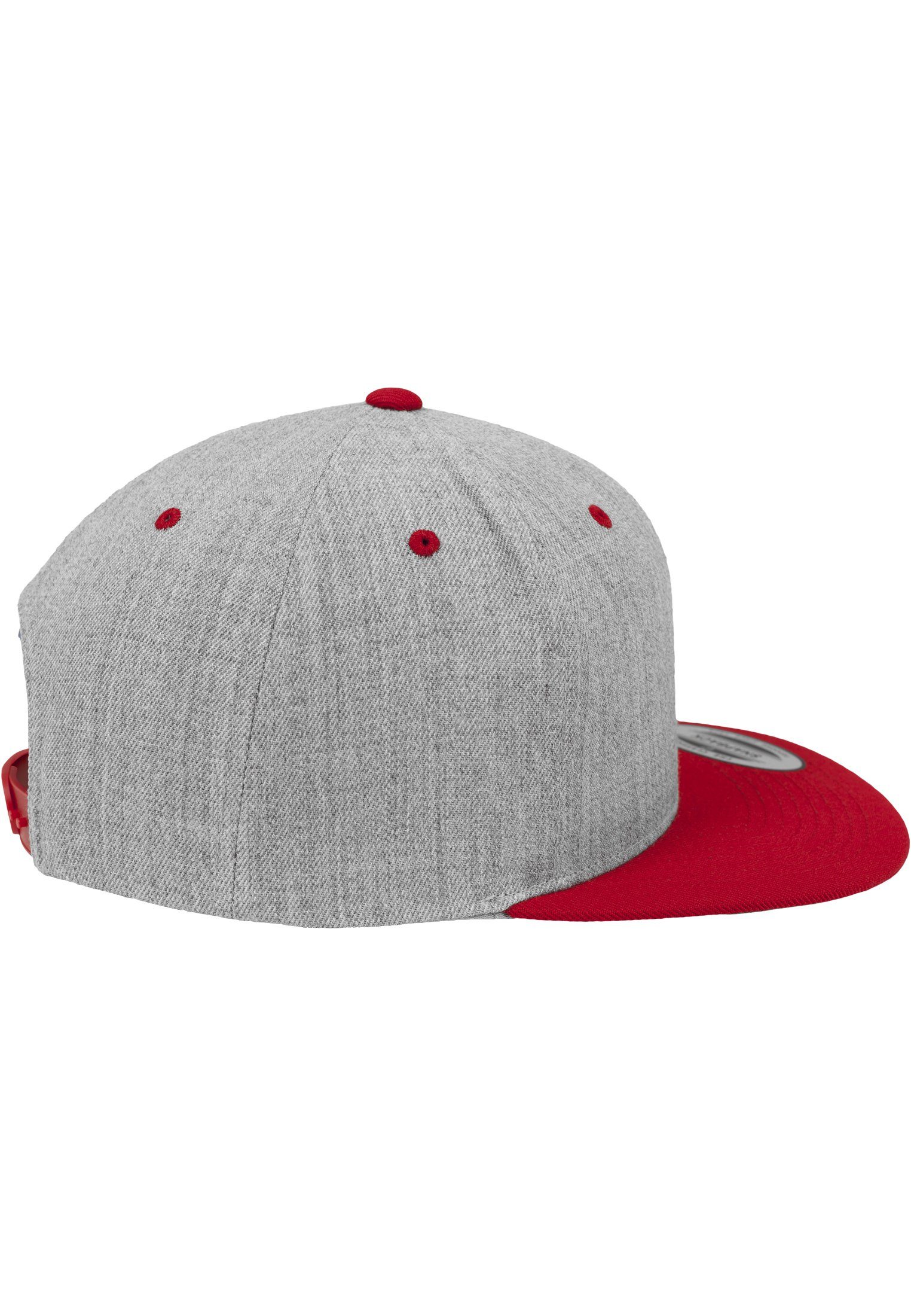 Snapback Flexfit Cap heathergrey/red Flex 2-Tone Classic Snapback