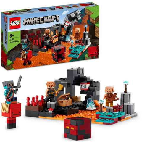 LEGO® Konstruktionsspielsteine Die Netherbastion (21185), LEGO® Minecraft, (300 St), Made in Europe