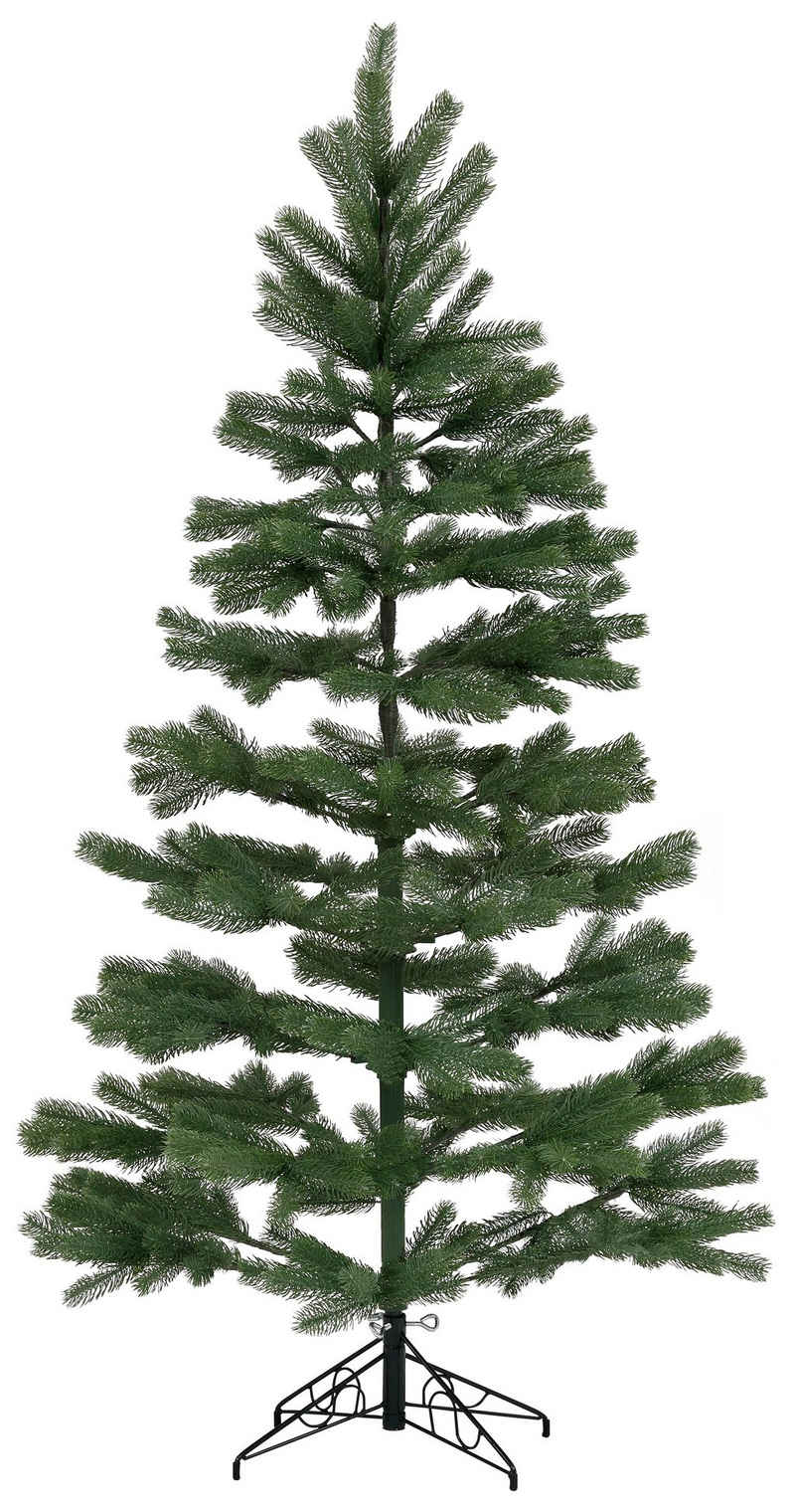 Home affaire Künstlicher Weihnachtsbaum »Weihnachtsdeko aussen, Edeltanne, künstlicher Christbaum, Tannenbaum«, mit Metallständer