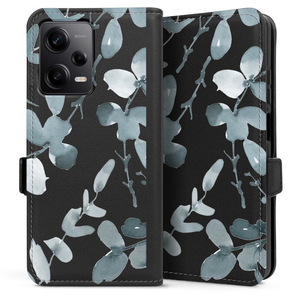DeinDesign Handyhülle Eukalyptus Muster Blume Eukalyptus pattern ohne Hintergrund, Xiaomi Redmi Note 12 Pro 5G Hülle Handy Flip Case Wallet Cover