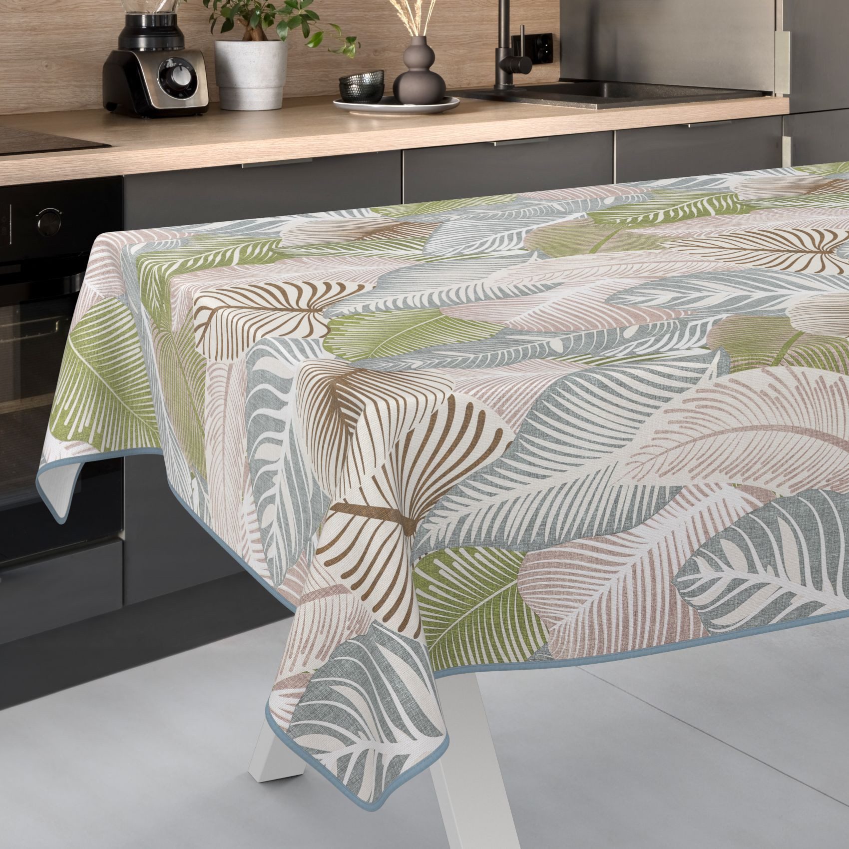 ANRO Tischdecke Wachstuch abwaschbar Blätter Tischwäsche (Einzelstück 1-tlg günstig online kaufen