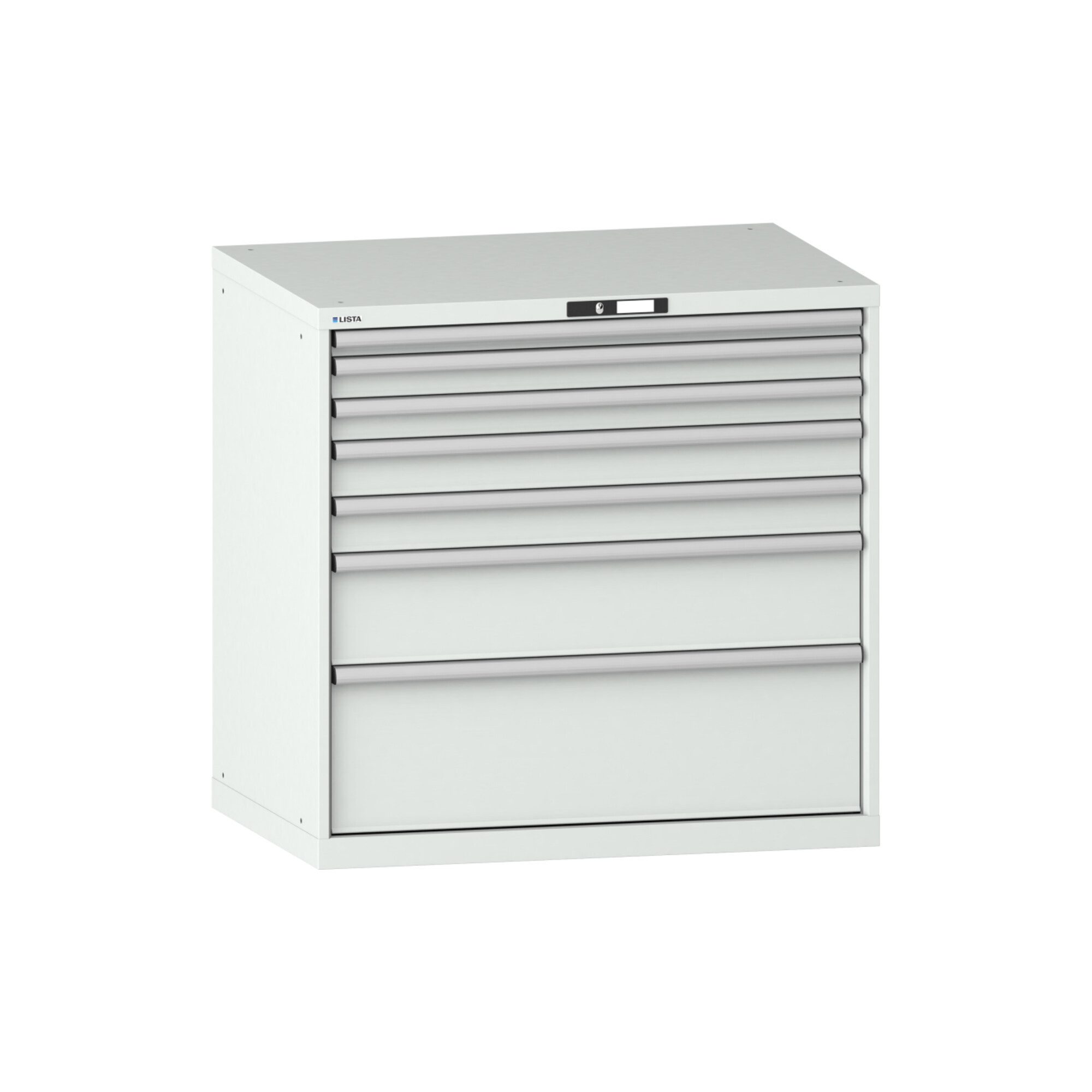 LISTA Werkzeugschrank Lista Schubladenschrank 54x36E (BxTxH) 1023x725x1000mm KEY Lock R7035