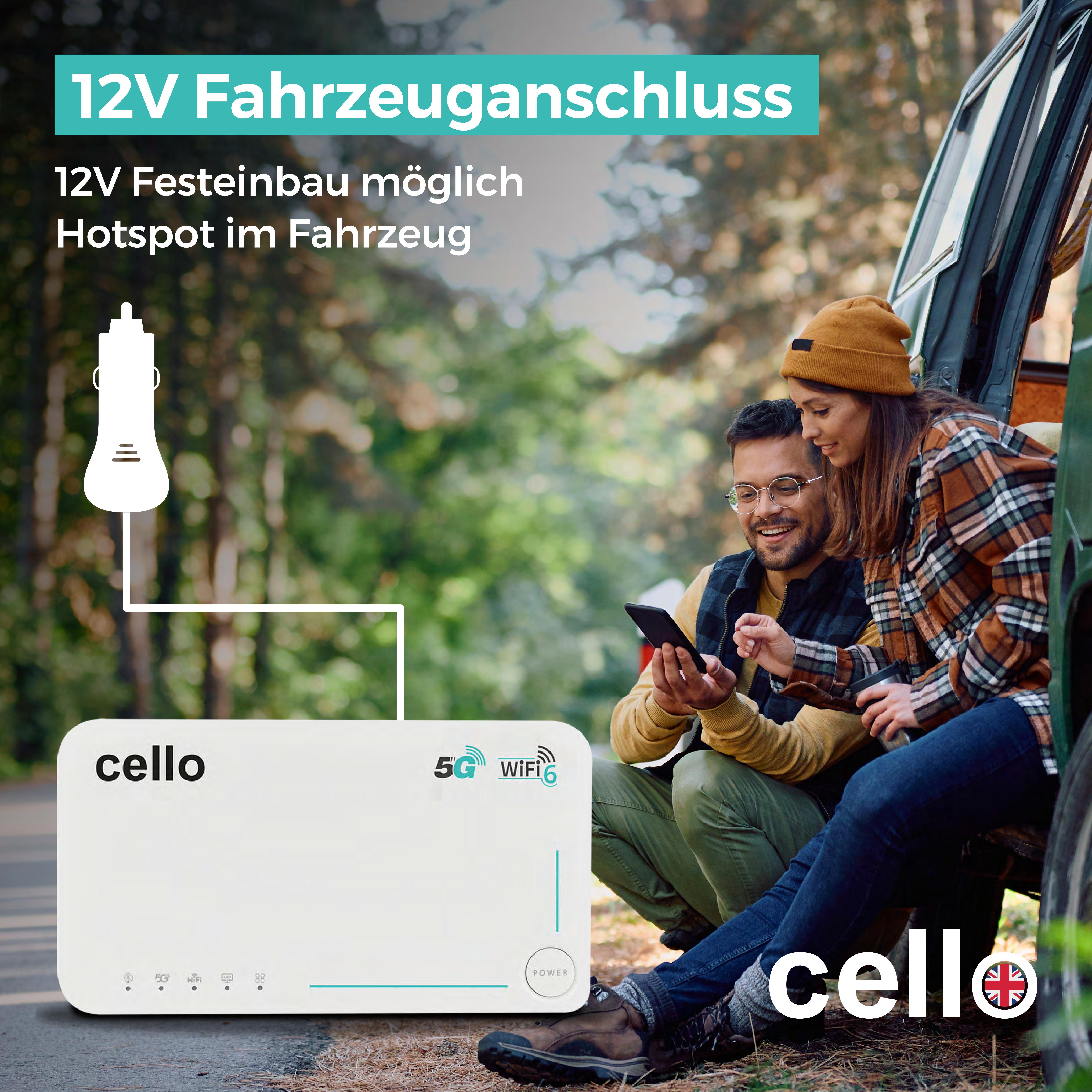 Cello C160 5G LTE WLAN Travel Router, 3600 Mbit, eSIM/SIM Mobiler ...