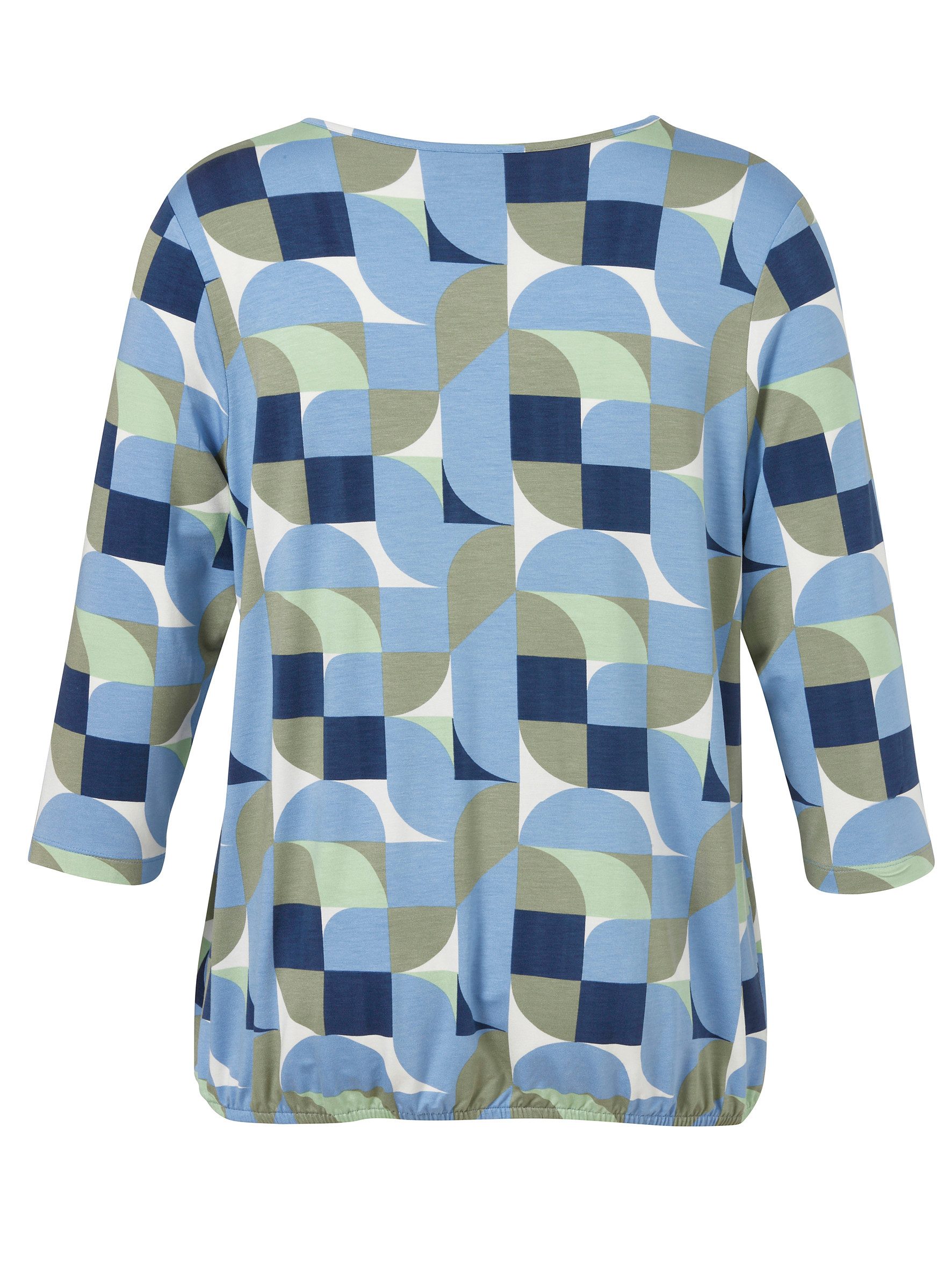 VIA APPIA Blusentop T-Shirt Rundhals 3/4 Arm Druck