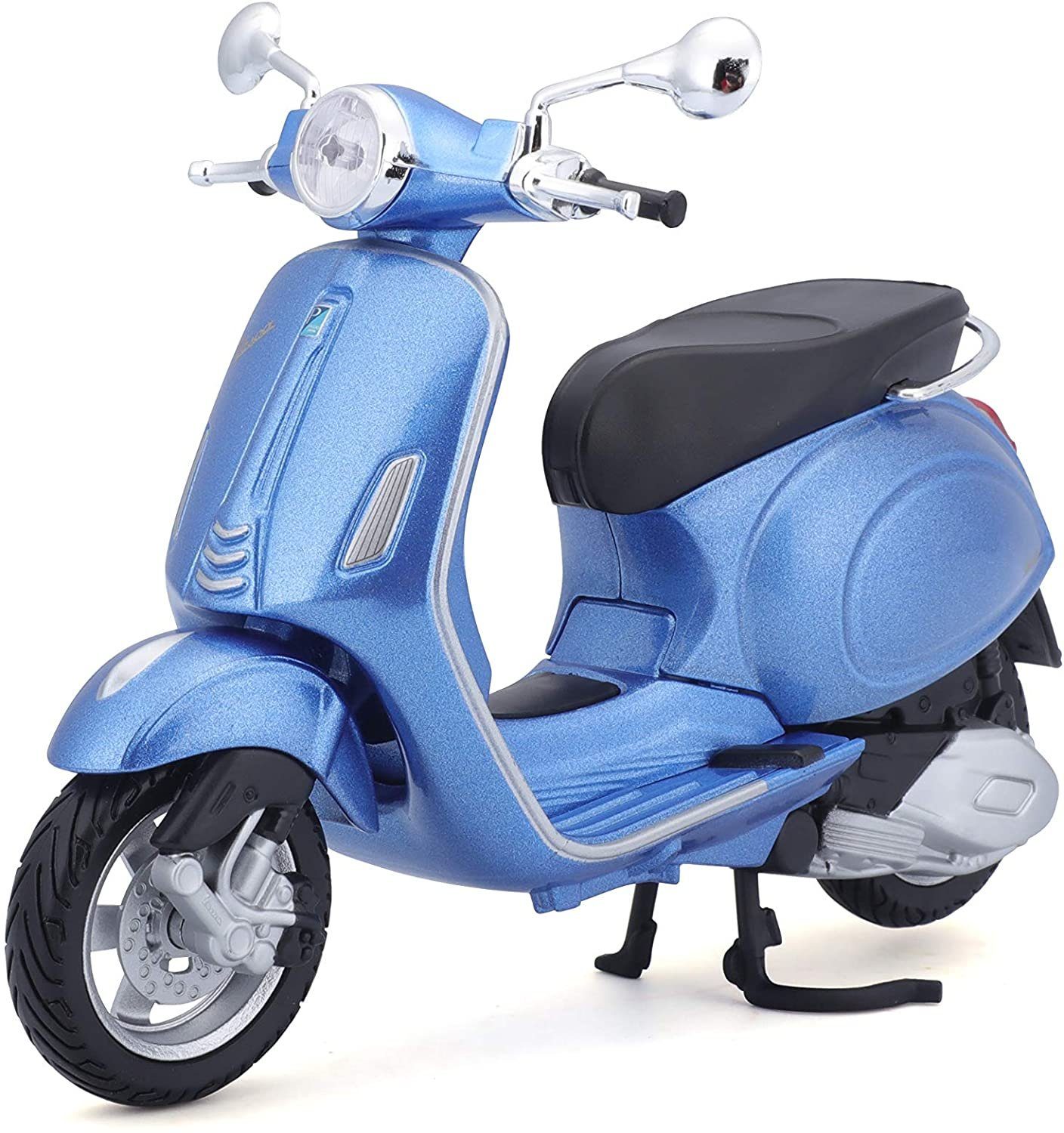 Maisto® Modellmotorrad Vespa Roller Primavera 150 (blau, Maßstab 1:12), Maßstab 1:12, detailliertes Modell