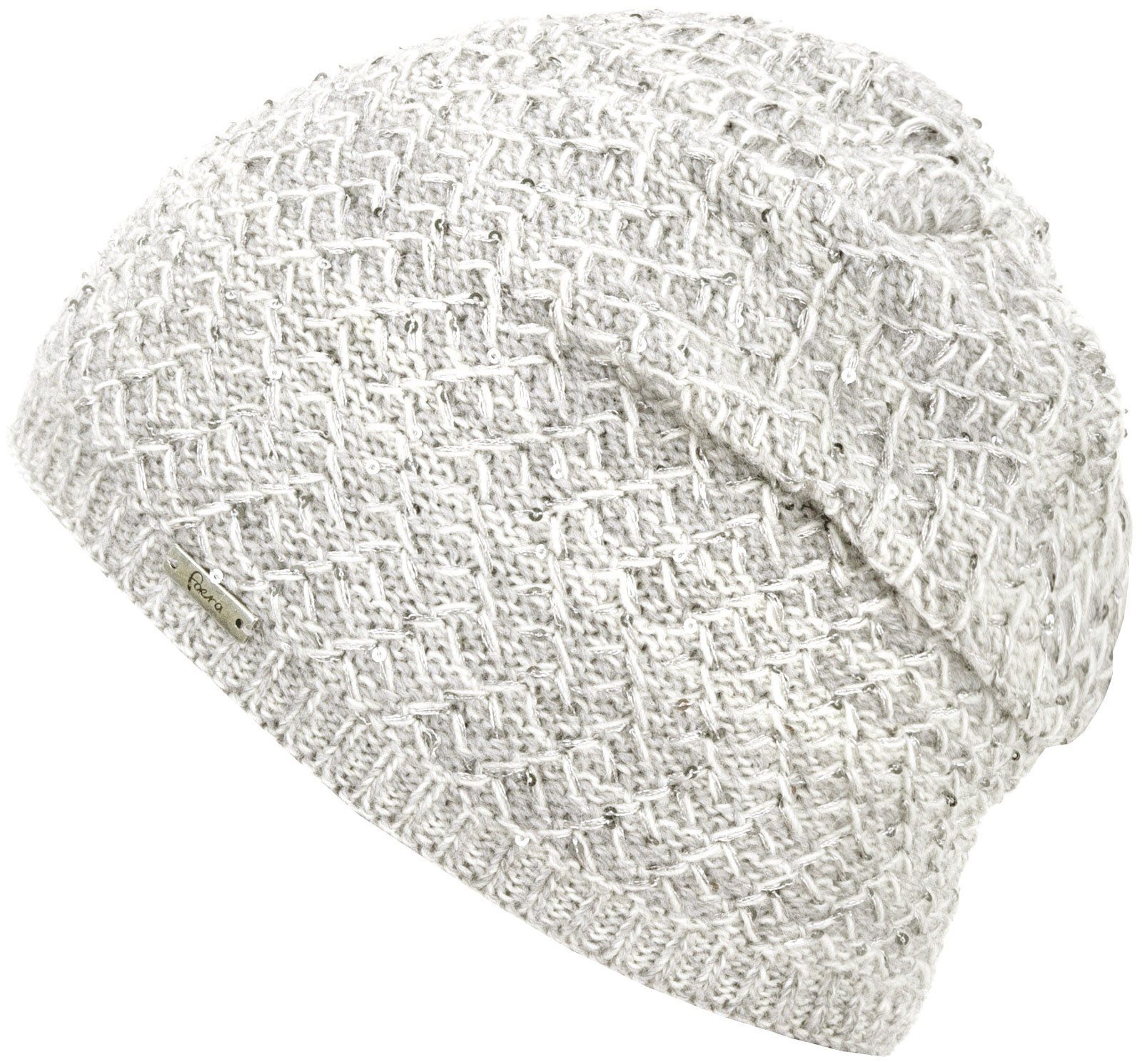 Faera Strickmütze Wintermütze Damen Mütze Beanie Haube gefüttert Strickmütze Damenmütze