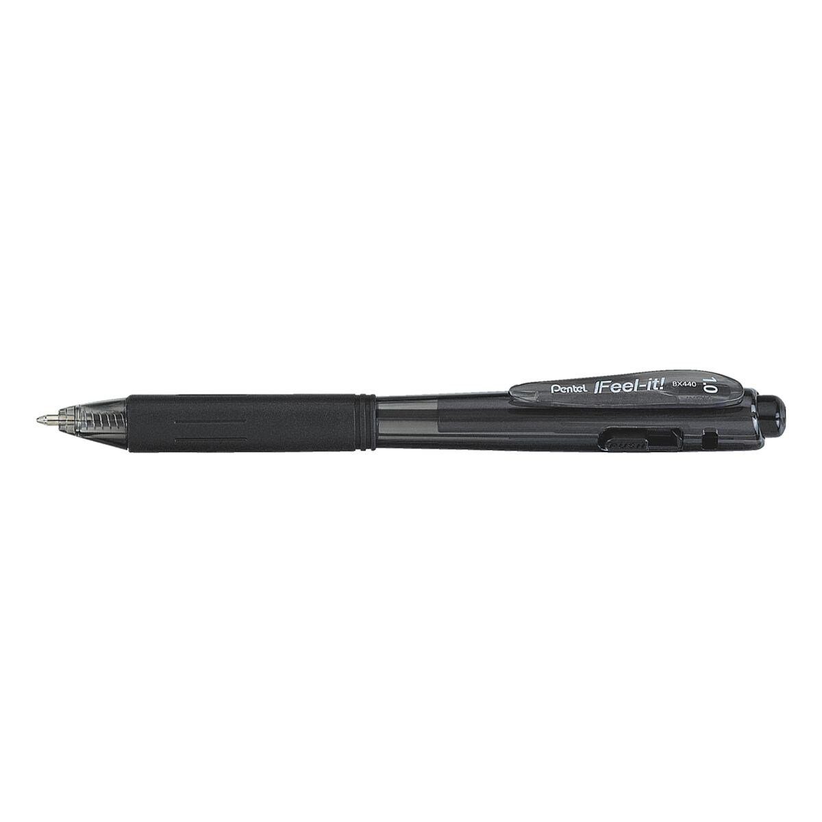 PENTEL Kugelschreiber IFeel-it! BX440, mit Fast-Flow-Tinte schwarz