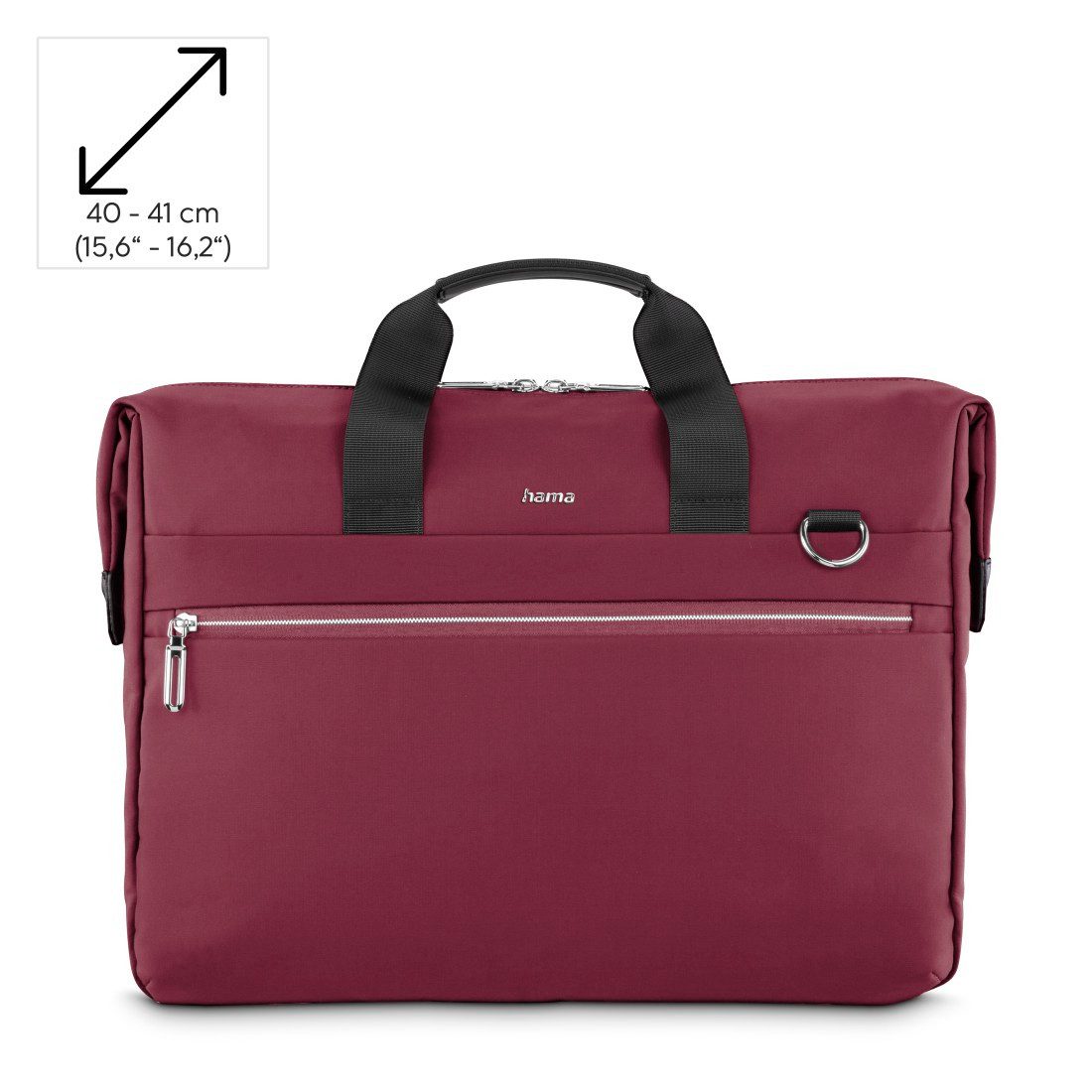 Hama Notebookrucksack Laptoptasche (40 – 41 cm (15,6 – 16,2), wasserabweisend, gepolstert), extralanger Reißverschluss