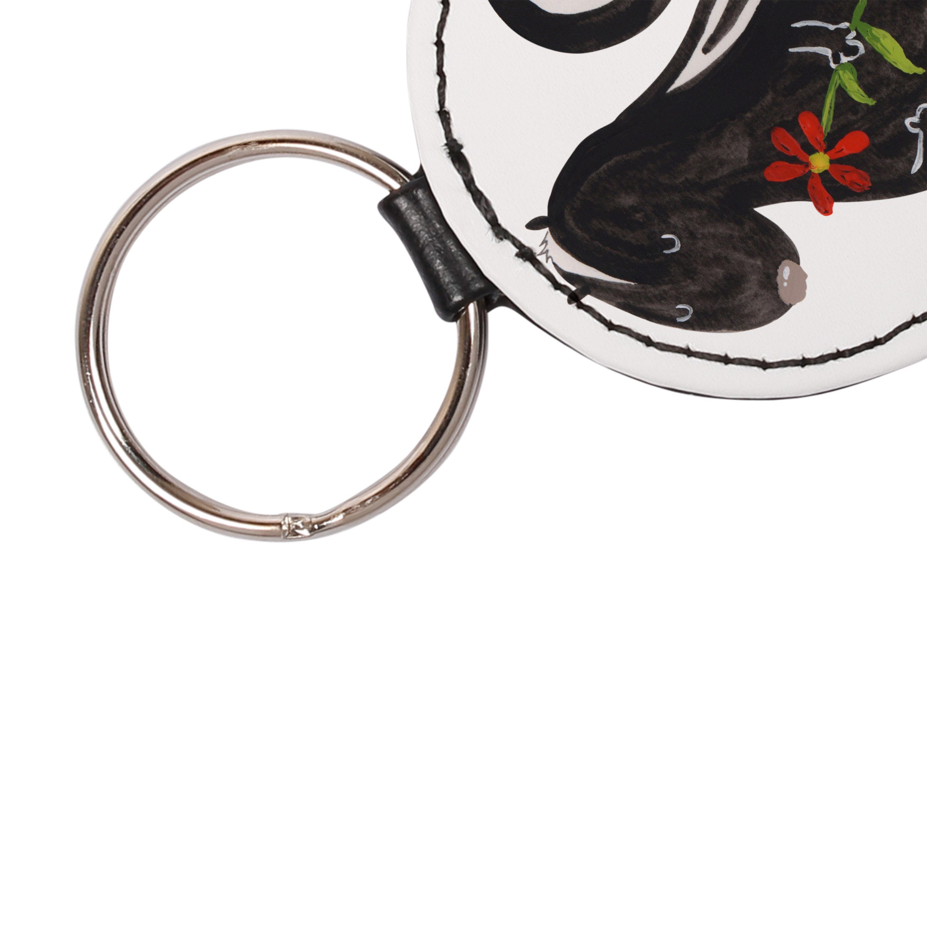 - Geschenk, Schlüsselanhänger Dreams, & - ve Mr. Panda (1-tlg) Taschenanhänger, Mrs. Skunk, Stinktier Weiß Blume