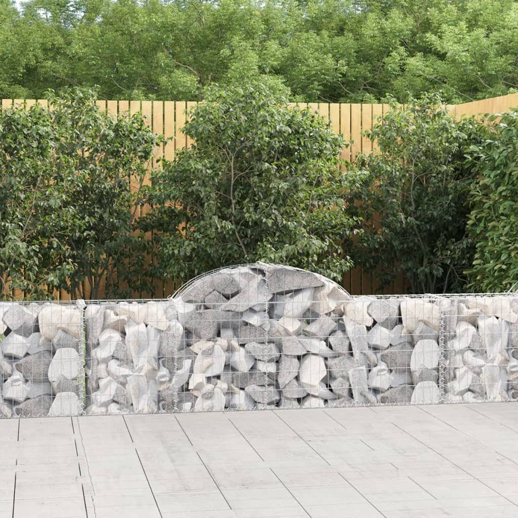 vidaXL Blumentopf Gabionen mit Hochbogen 18 Stk. 200x30x60/80 cm Verzinktes Eisen (18 St)