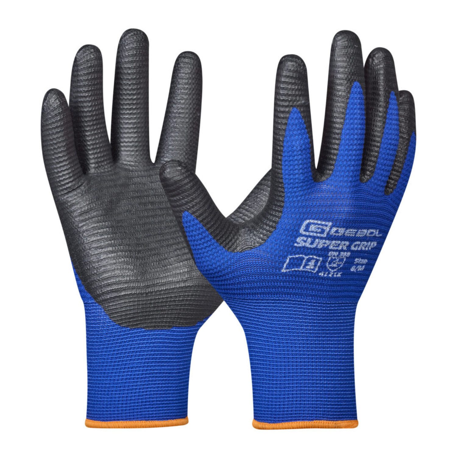 Gebol Arbeitshandschuhe SUPER GRIP Montagehandschuh 100% Nylon Beschichtung: Nitril