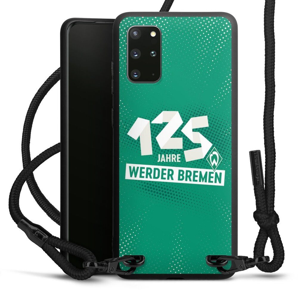 DeinDesign Handyhülle 125 Jahre Werder Bremen Offizielles Lizenzprodukt, Samsung Galaxy S20 Plus Premium Handykette Hülle mit Band