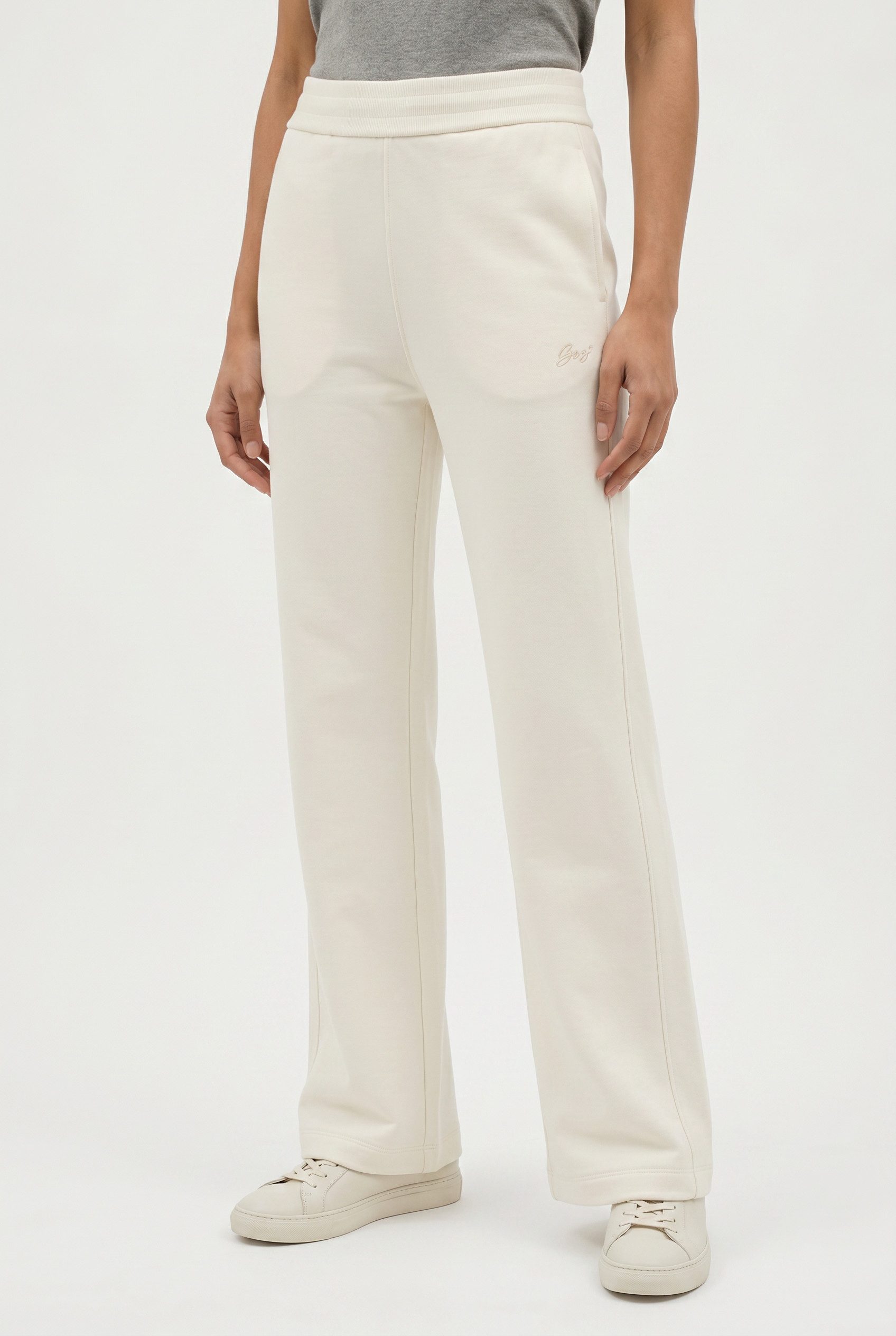 BOSS ORANGE Jogger Pants Endless Premium Damenmode mit geripptem Bund, gerade geschnitten