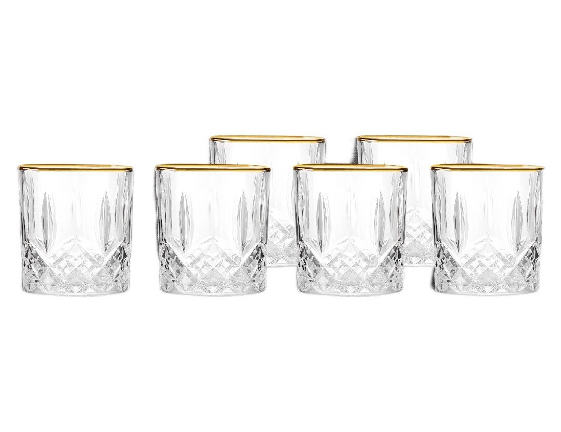 Gläser-Set Trinkgläser Wasser Cocktail Saft Whisky Gläser Set 6tlg 0,34L