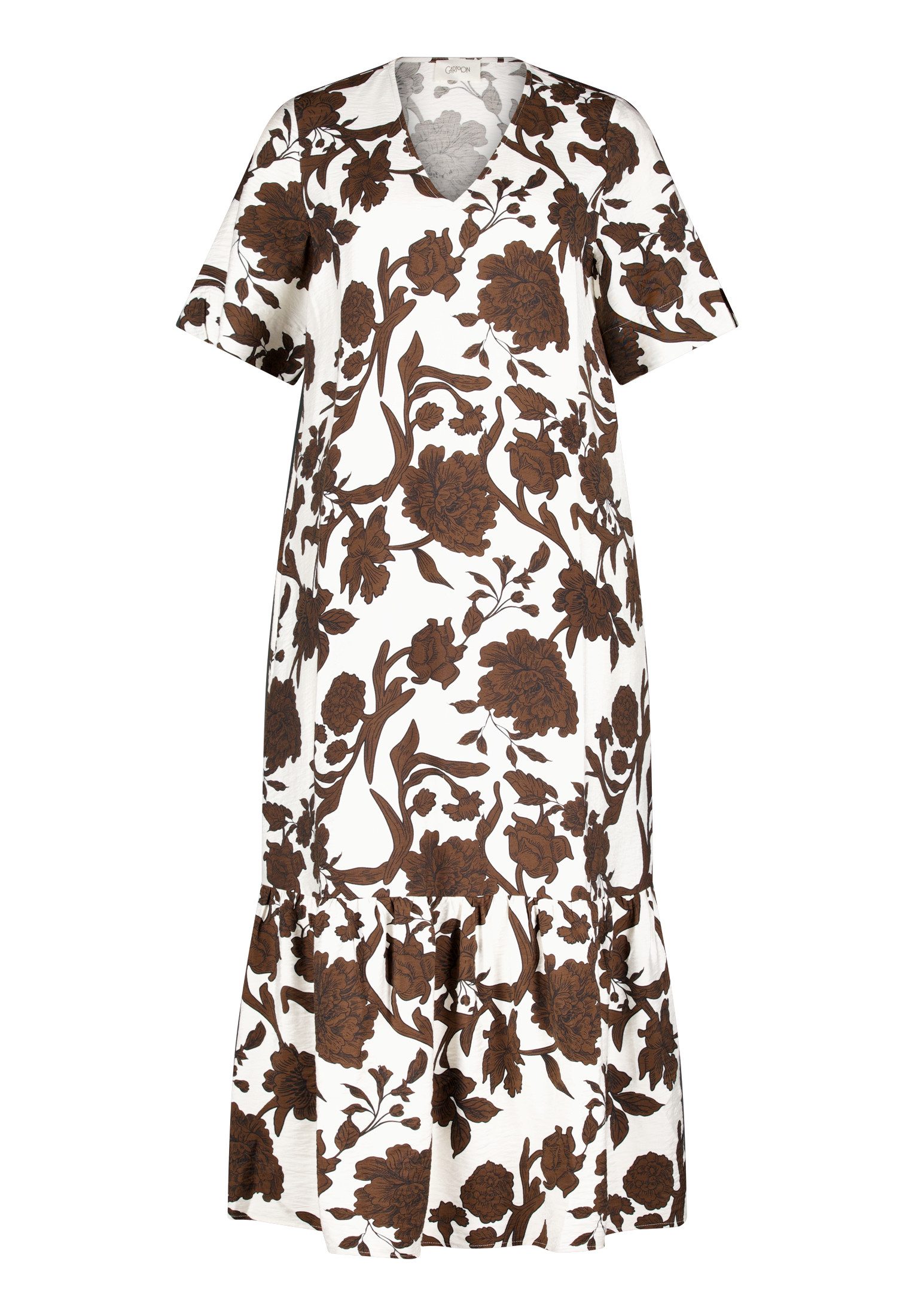 Cartoon Midikleid Damen mit Volant